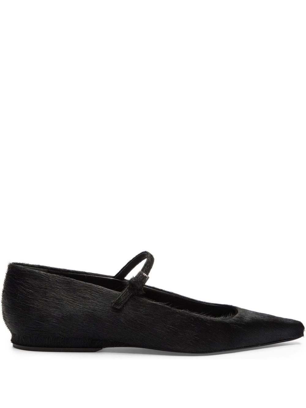 LEONE pony-effect leather mary jane flats - 1