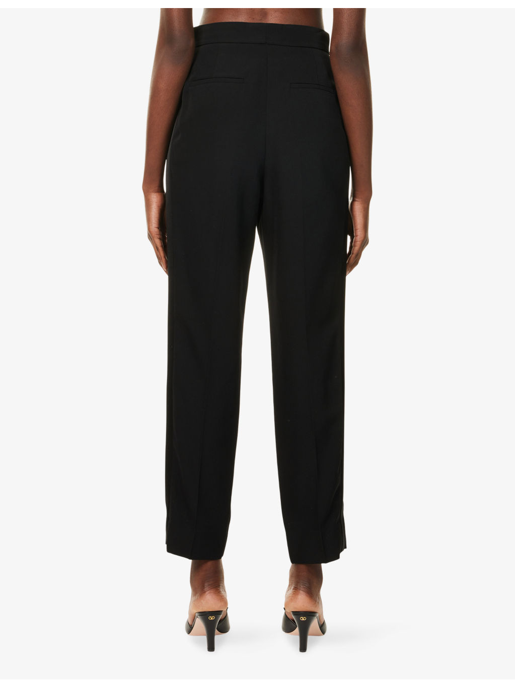 Straight-Leg Satin-Trim Virgin-Wool Trousers - 4