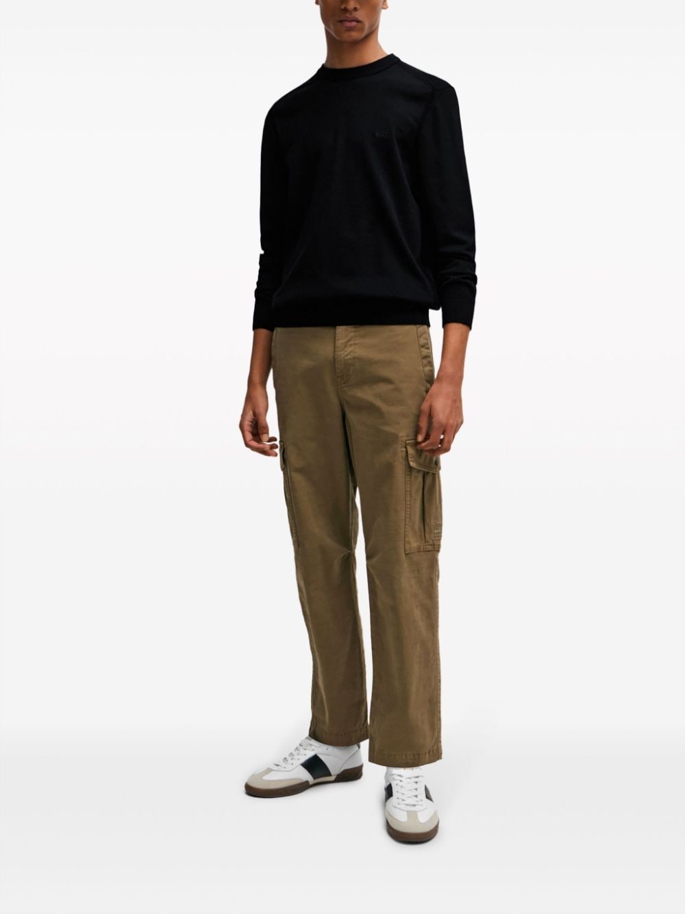 logo-embroidered ribbed jumper - 2