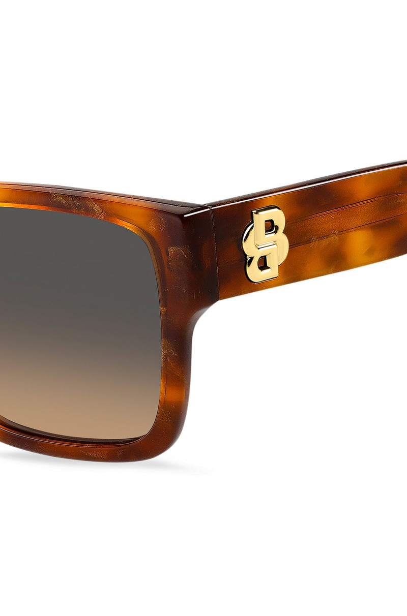 BOSS HAVANA-ACETATE SUNGLASSES WITH DOUBLE B MONOGRAM outlook