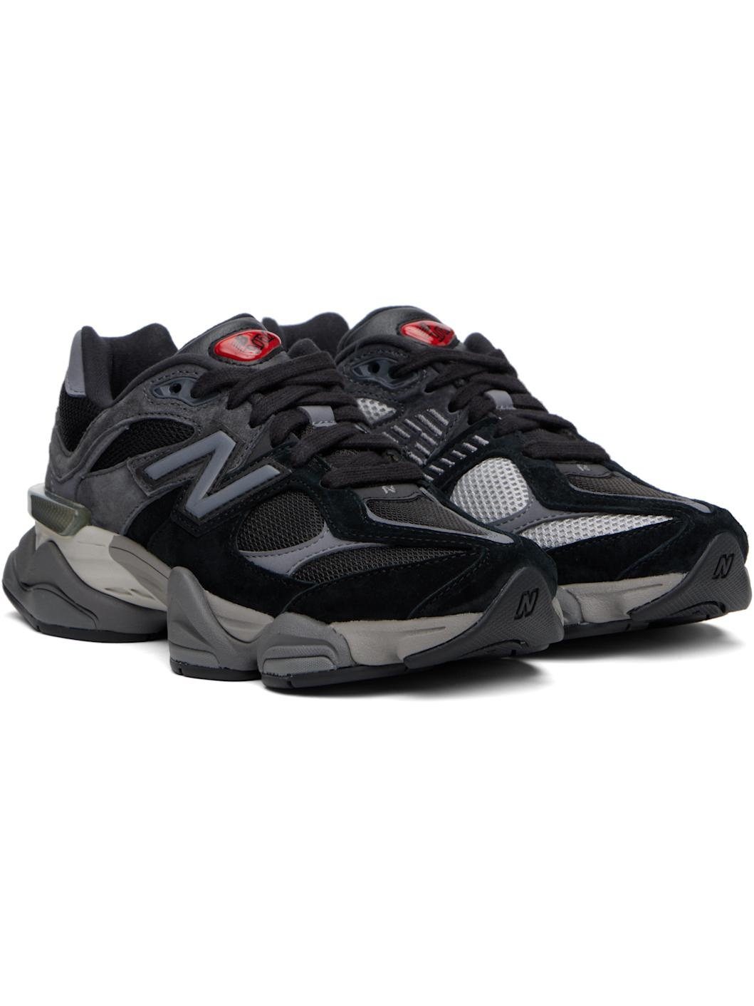 Black & Gray 9060 Sneakers - 4