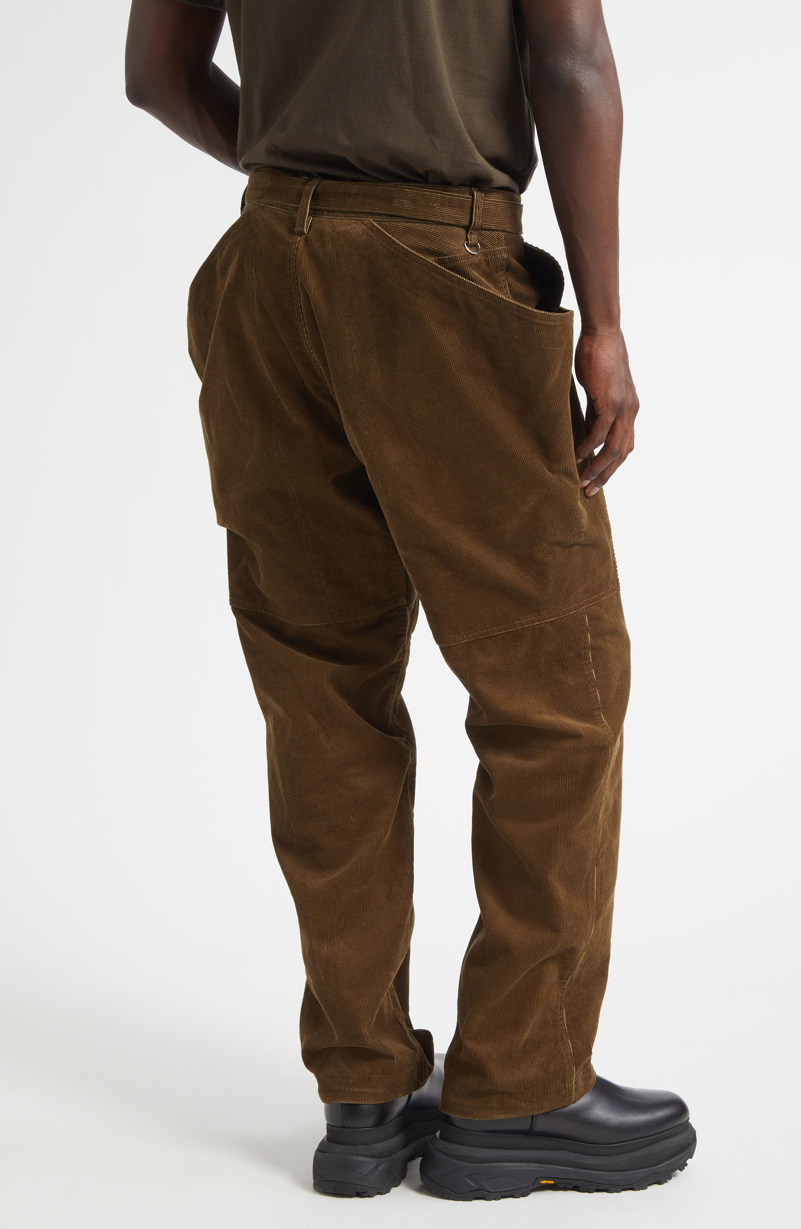 Sacai Corduroy Belted Pants in Khaki at Nordstrom - 2