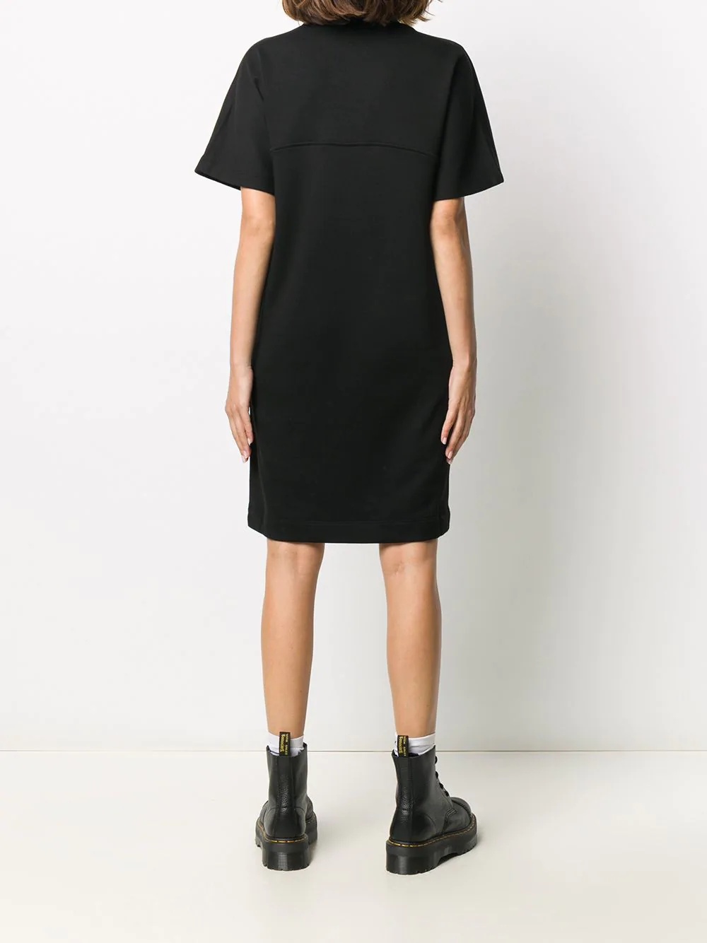 logo print crew neck T-shirt dress - 4