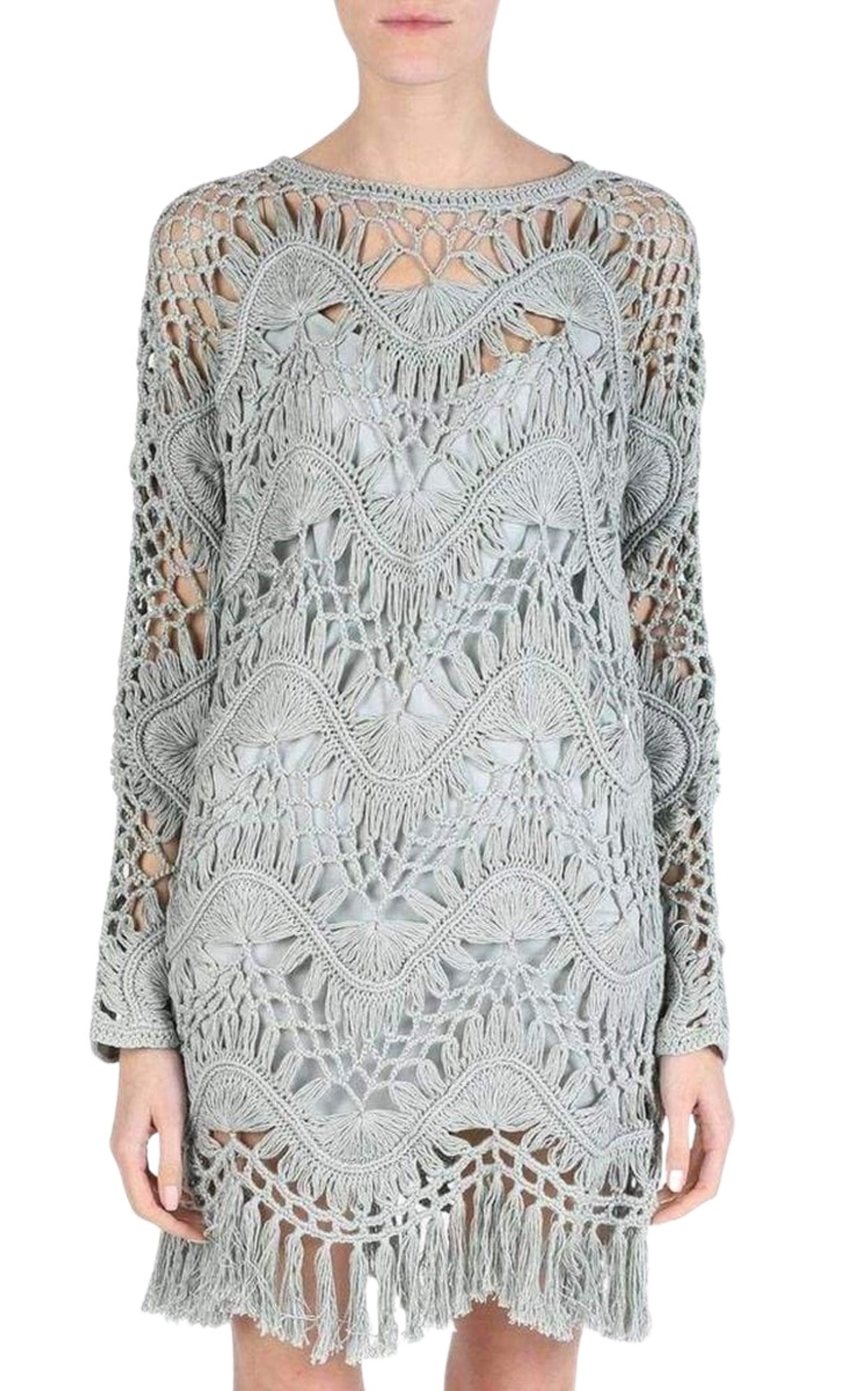 Fringed Macrame Dress - 3