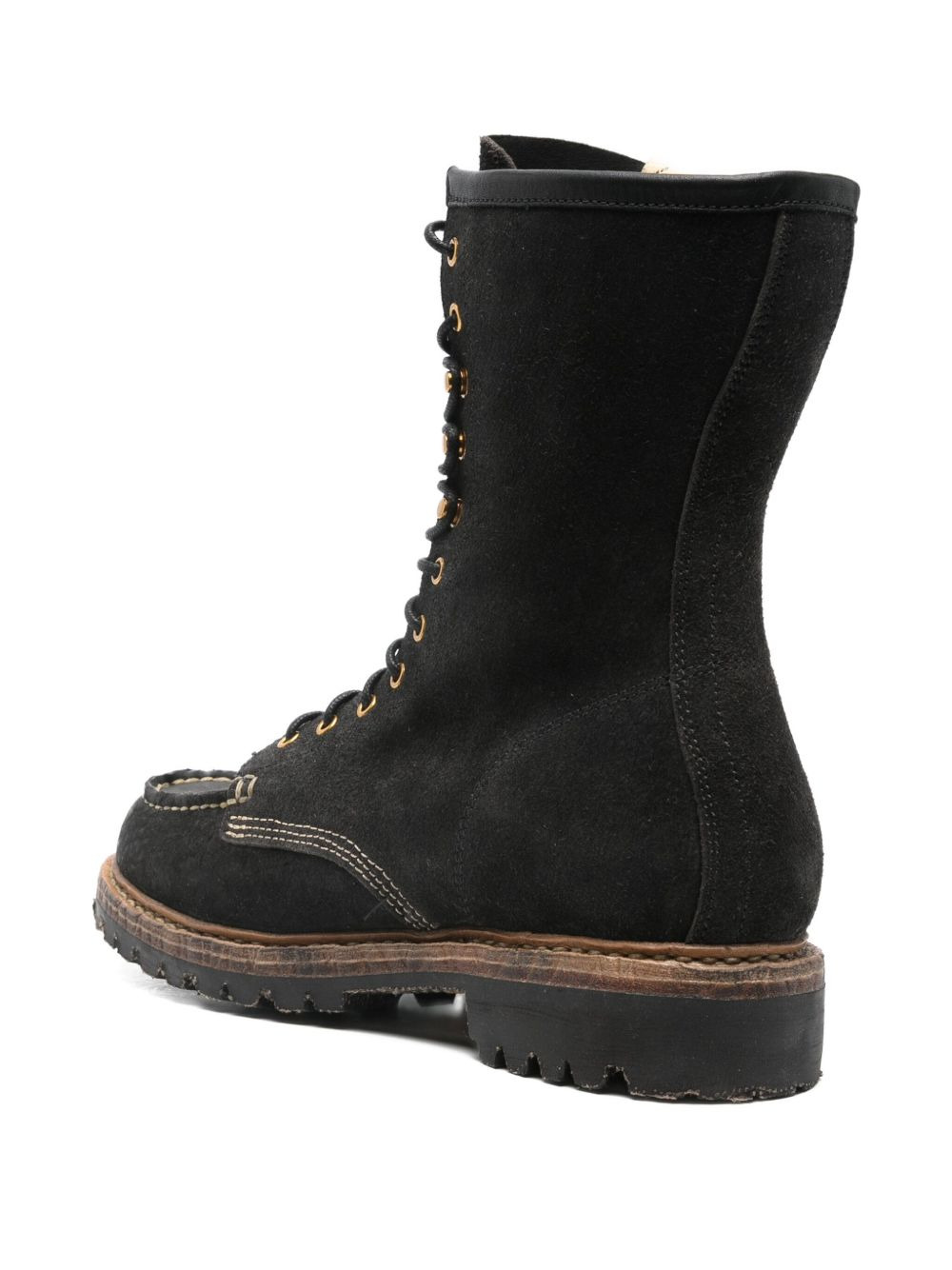 lace-up leather boots - 3