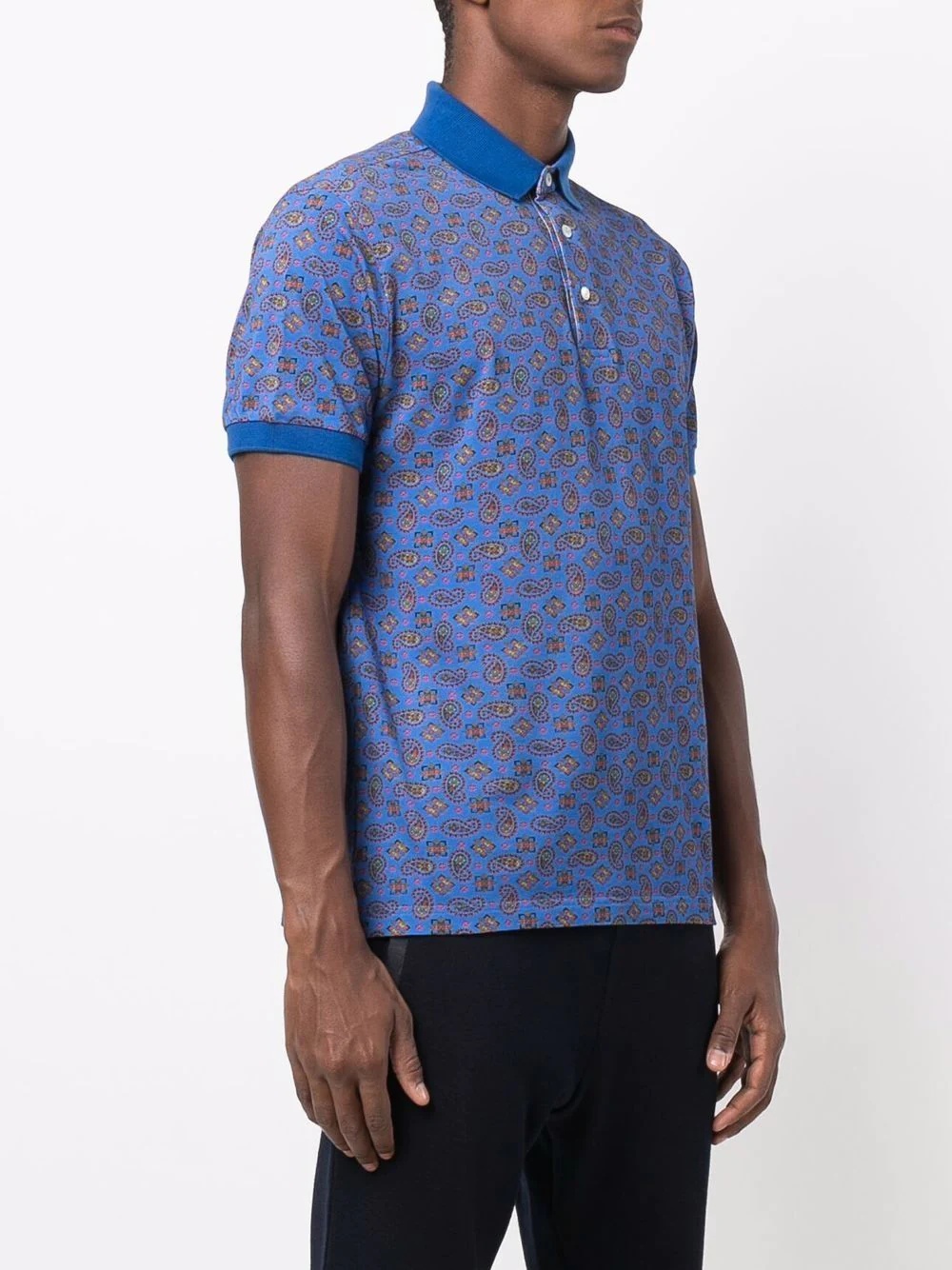 paisley-print short-sleeve polo shirt - 3