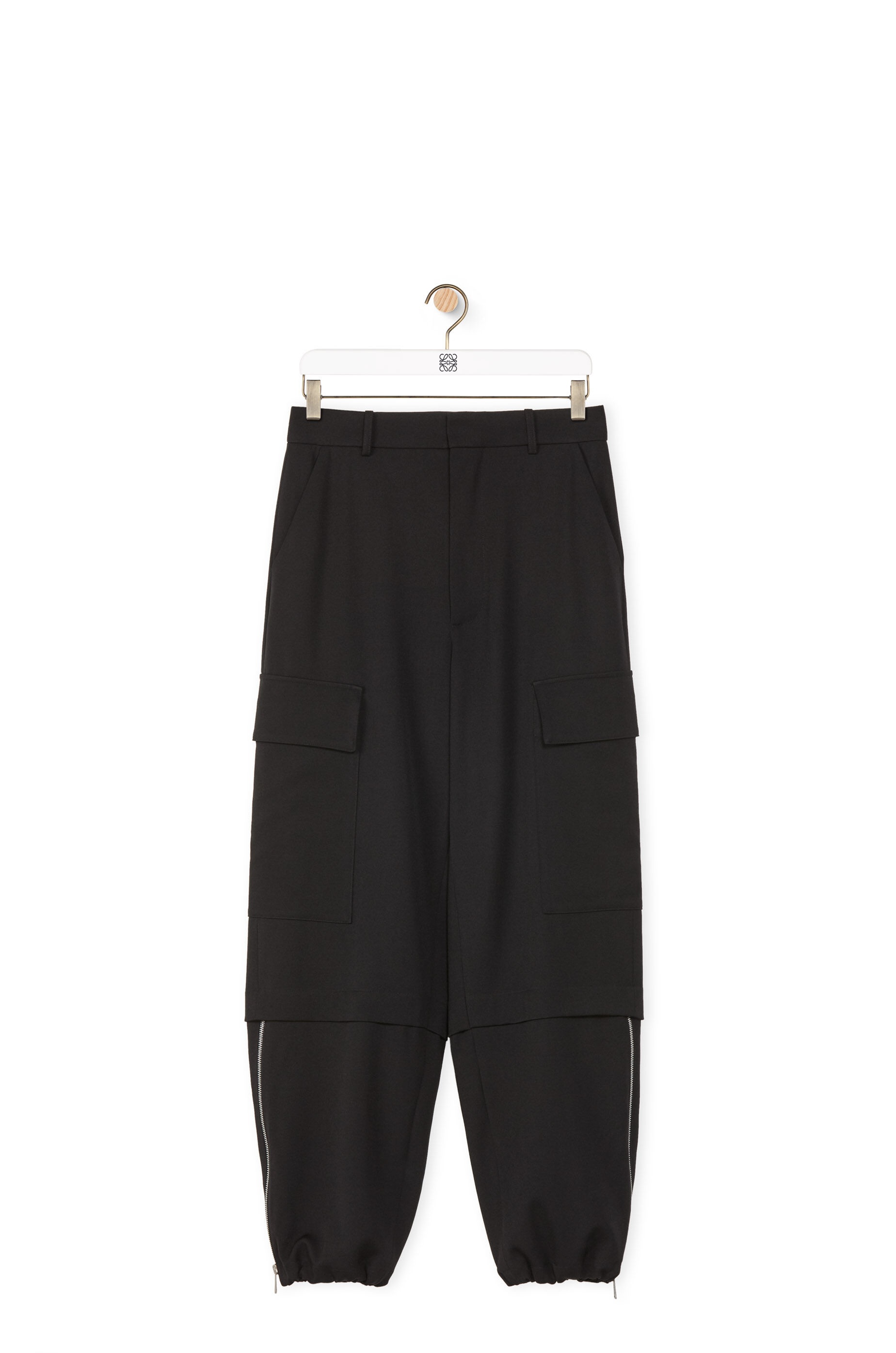 Tailored cargo trousers in wool - 1