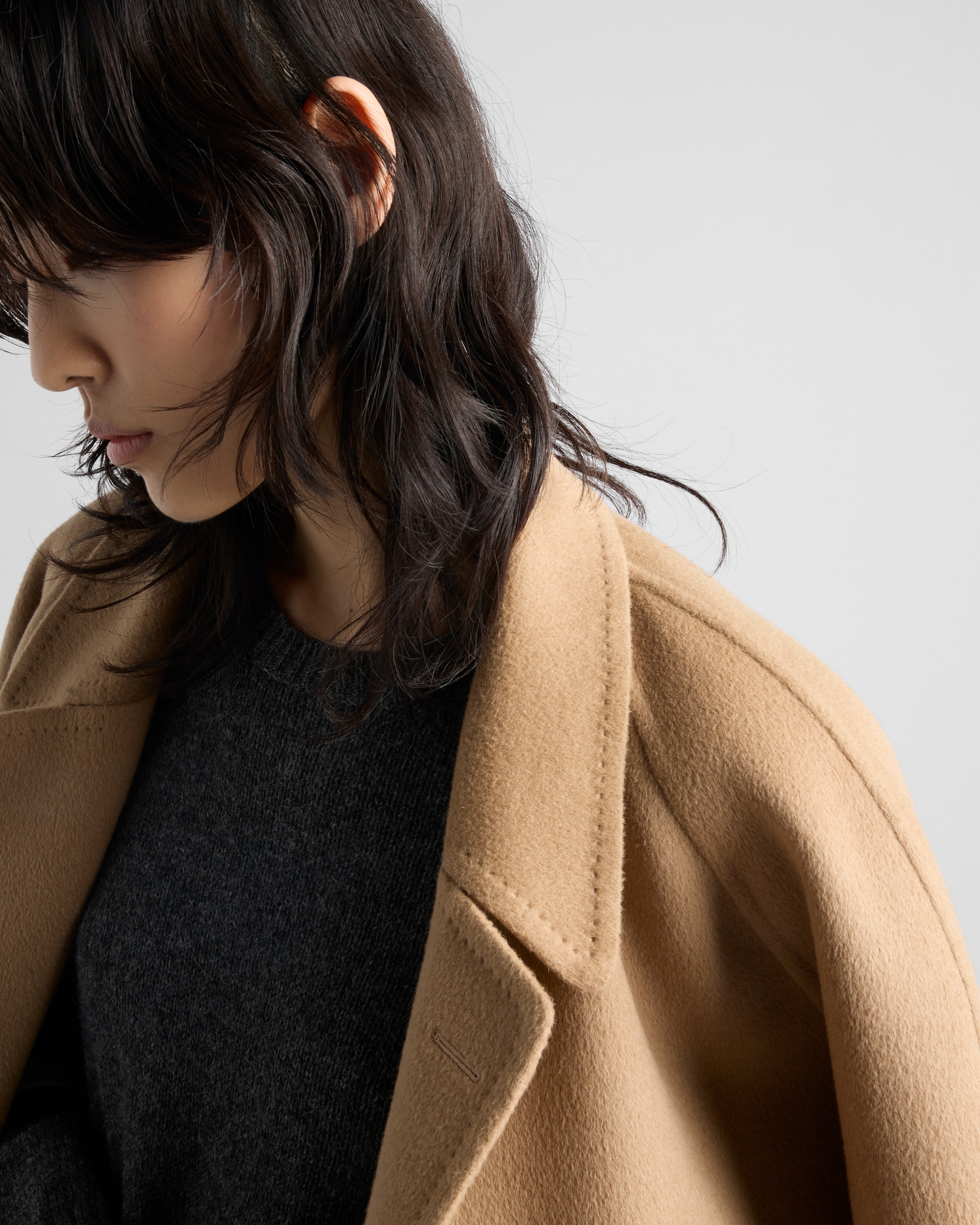 Double-breasted cashgora coat - 4