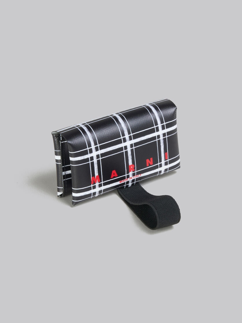 BLACK AND WHITE CHECKED WALLET - 4