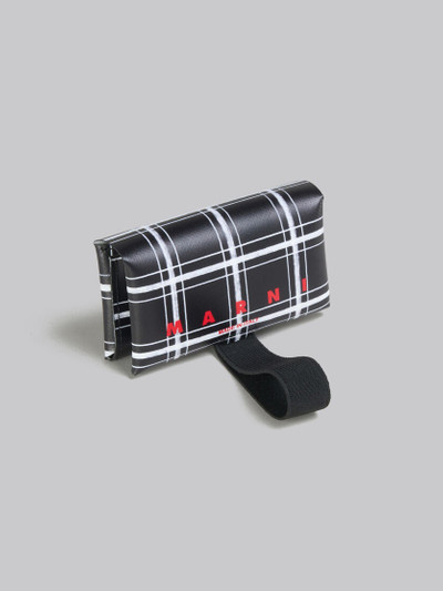 Marni BLACK AND WHITE CHECKED WALLET outlook