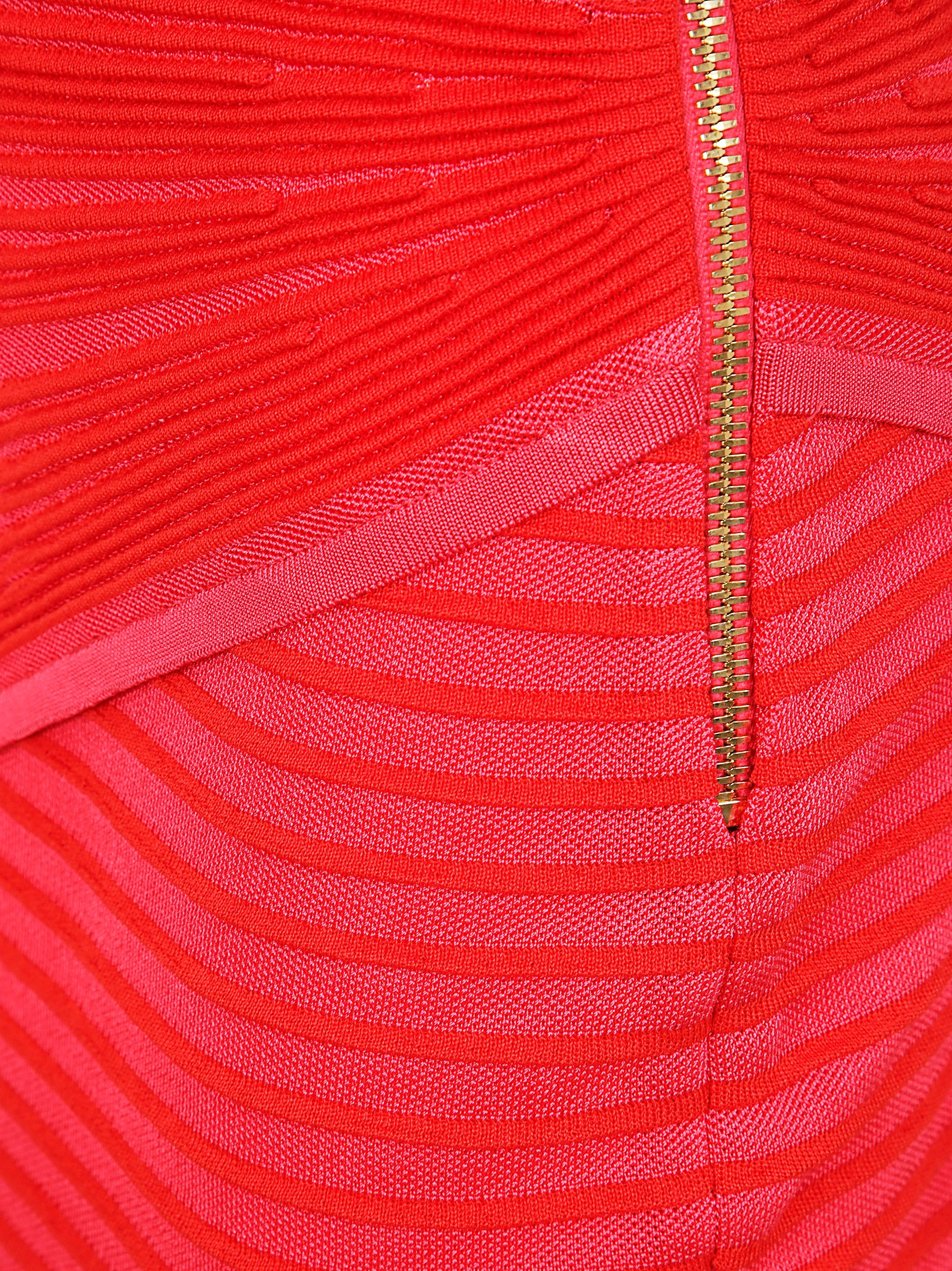 スカート BALMAIN FLECHAGE KNIT KNEE LENGHT SKIRT (EF0LC047KI38 OKO) Balmain Balmain Women Flechage Knit Knee Lenght Skirt