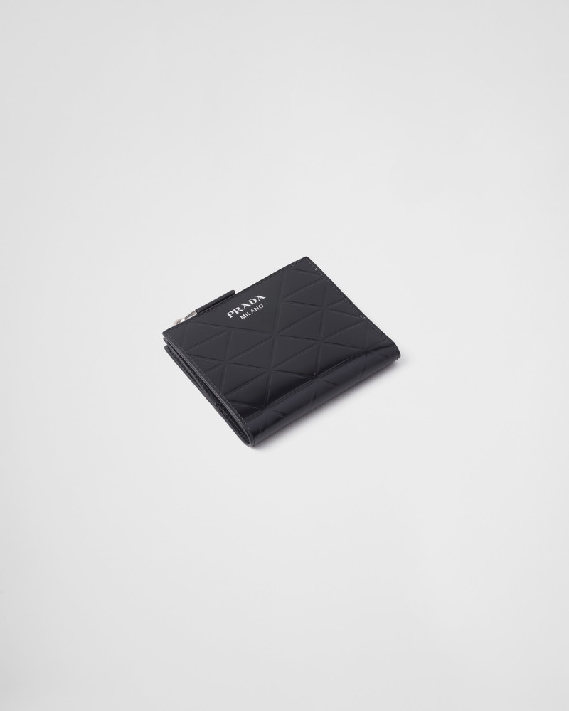 Prada Small brushed leather wallet outlook