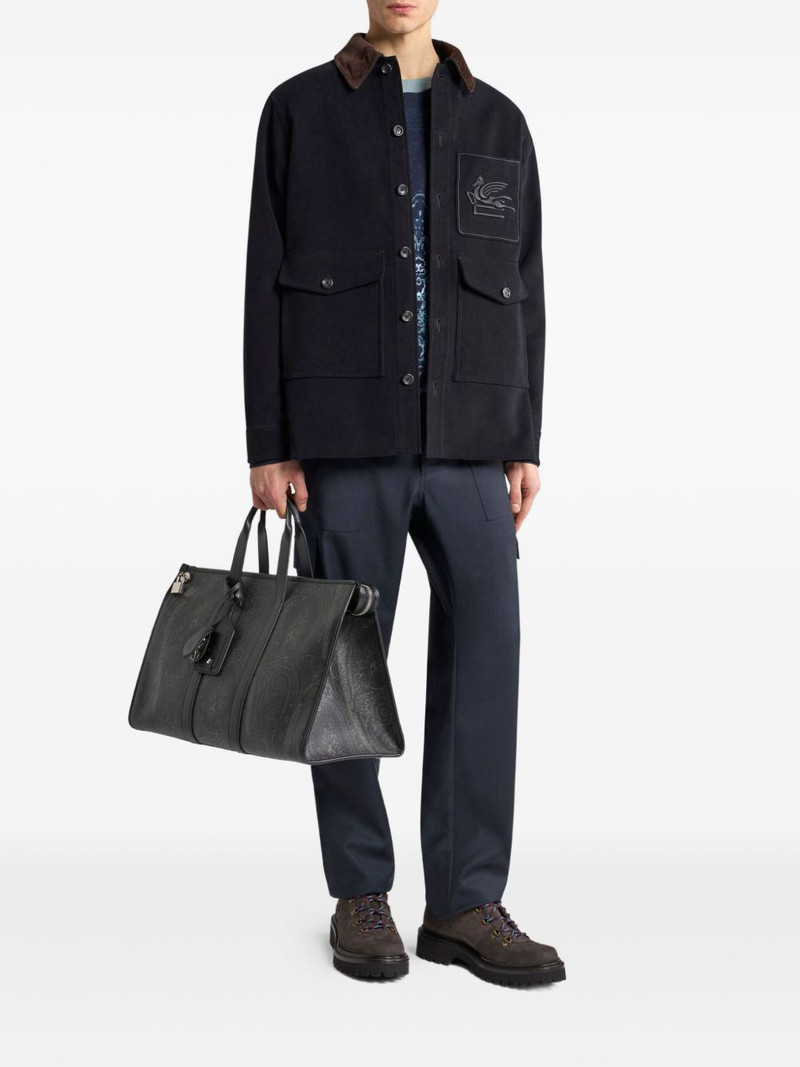 Etro pegaso patch-pocket jacket outlook