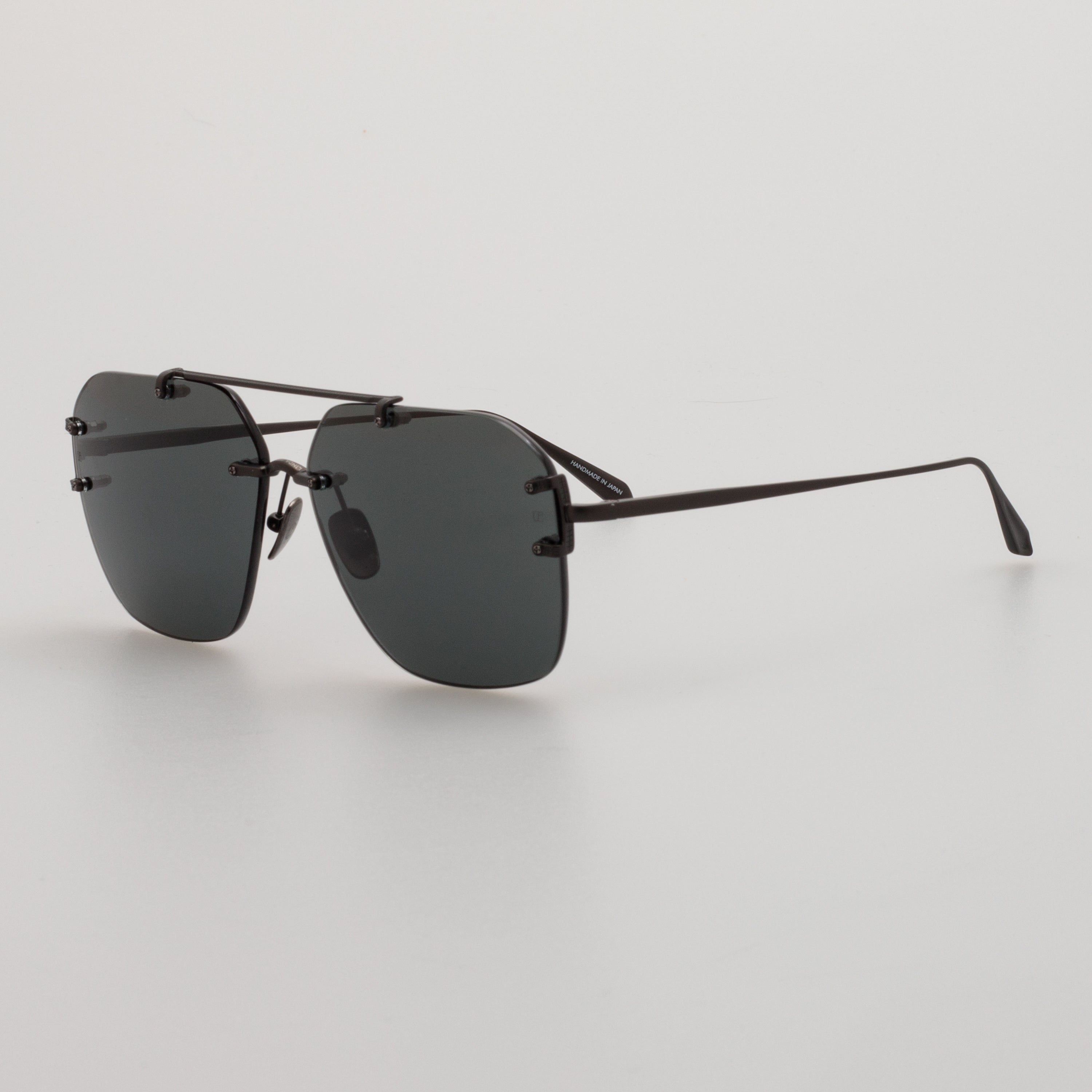 Reyner Sunglasses in Black and Matt Nickel - 3