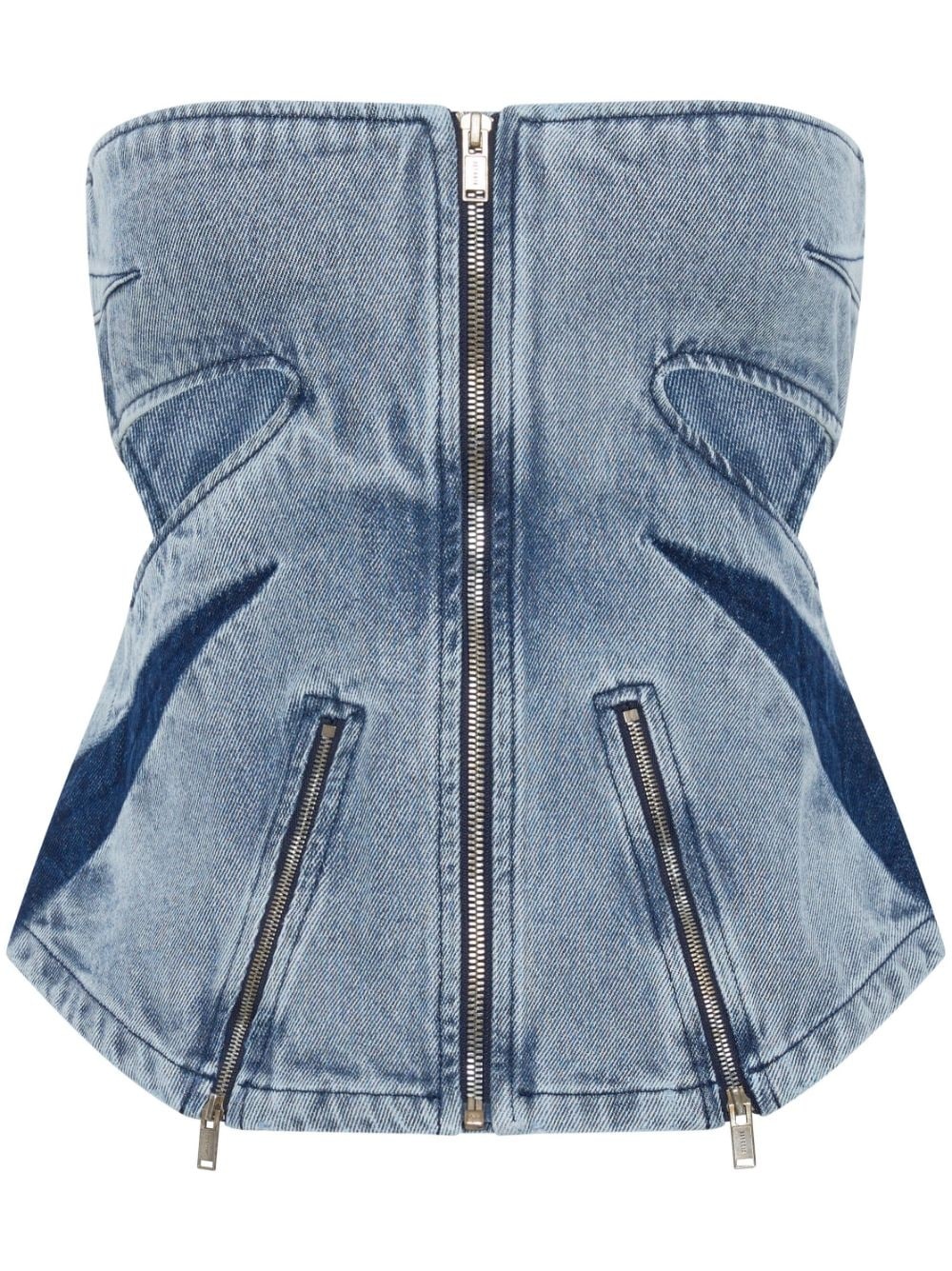 darted denim corset - 1