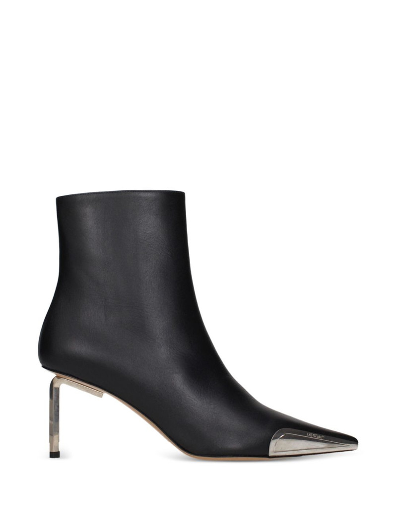 metal-cap stiletto ankle boots 1