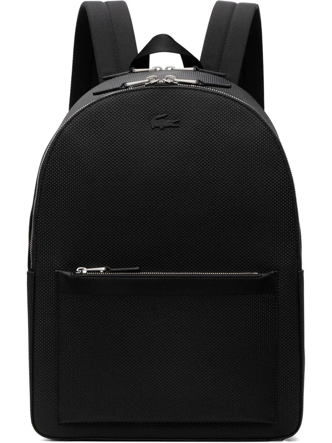 Black Chantaco Piqué Leather Backpack - 1