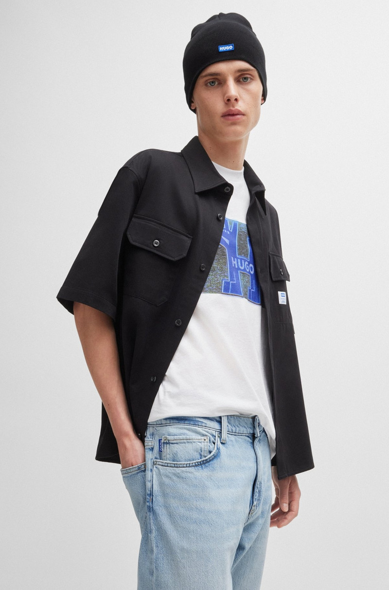 SLIM-FIT JEANS IN BLUE STRETCH DENIM 5