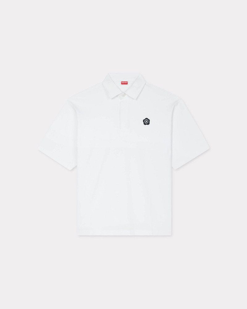 'Boke Flower 2.0' embroidered polo in organic cotton 1