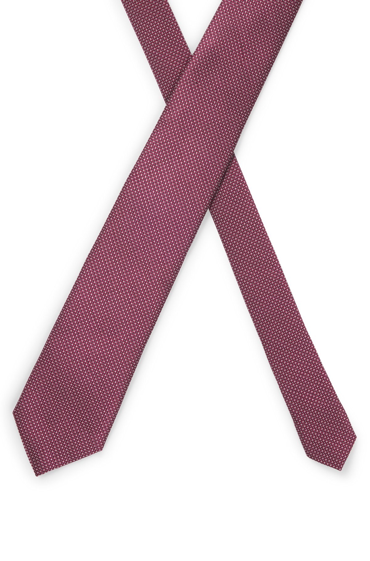 SILK-BLEND TIE WITH JACQUARD PATTERN - 4