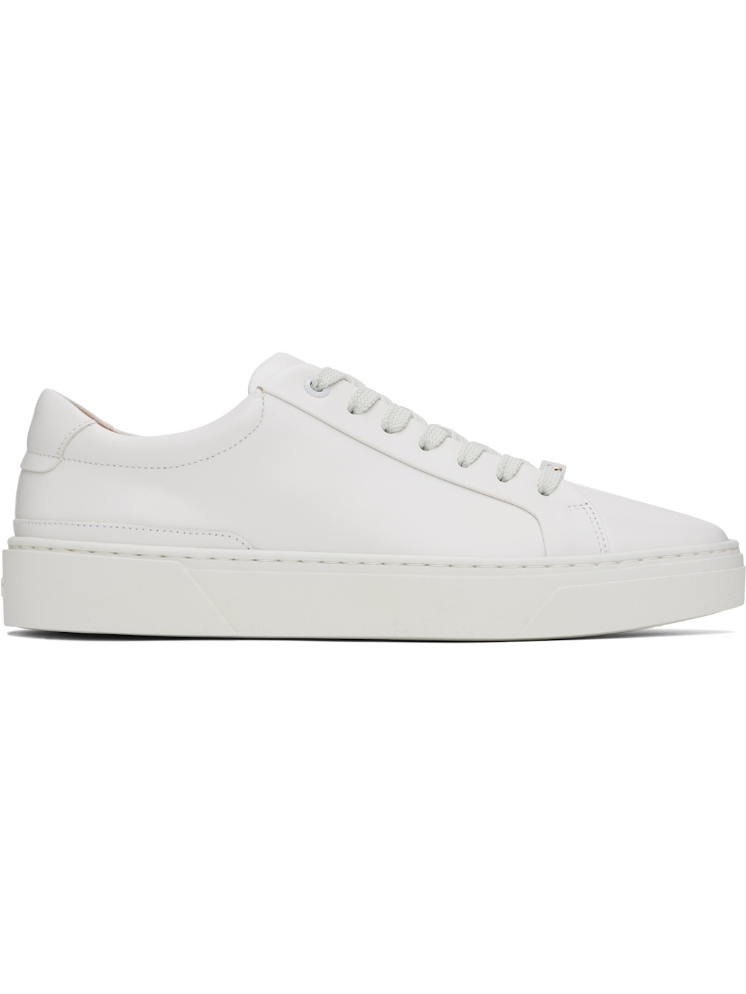White Gary Leather Low-Top Sneakers - 1