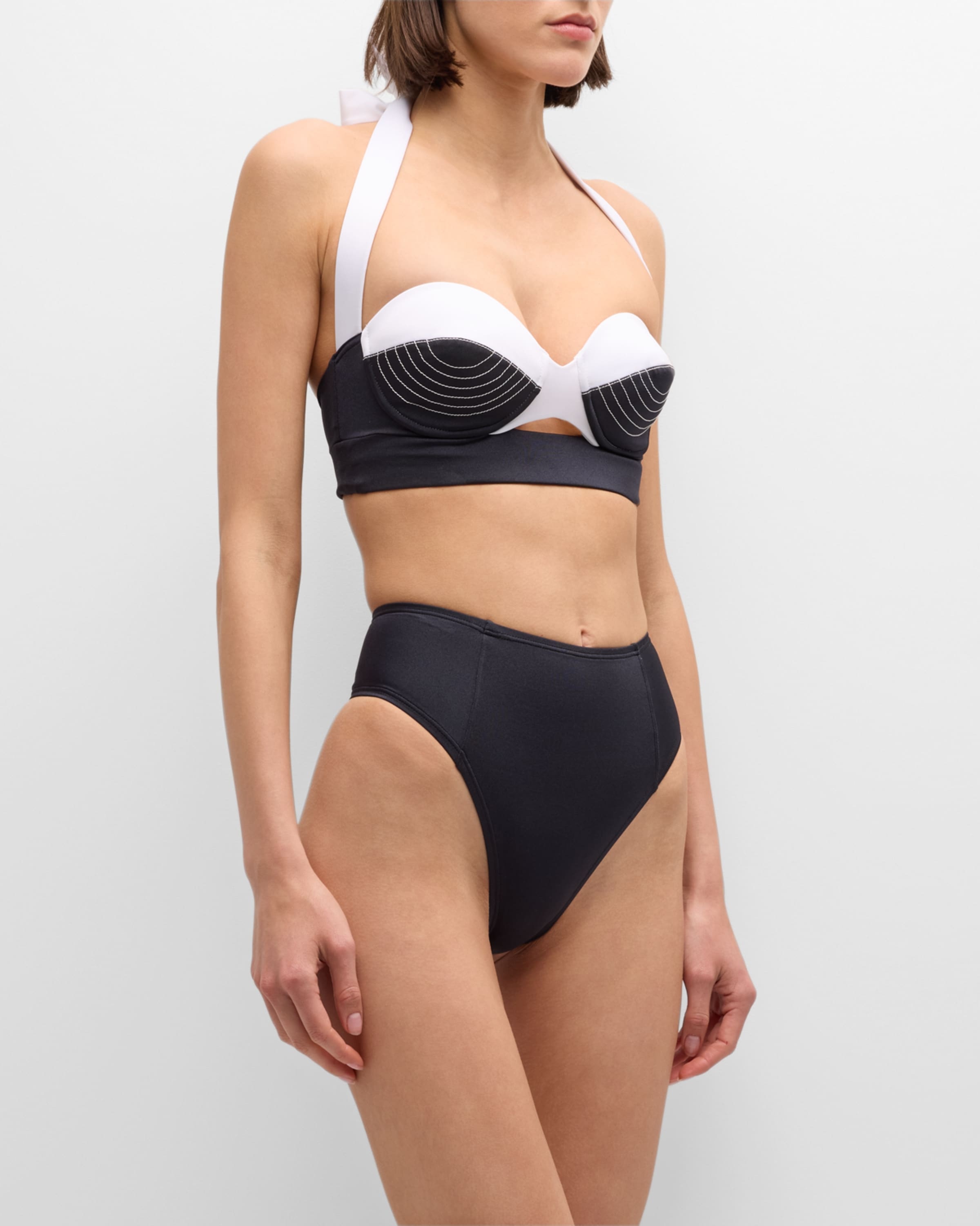 Contrast Balconette Two-Piece Swimsuit - 2