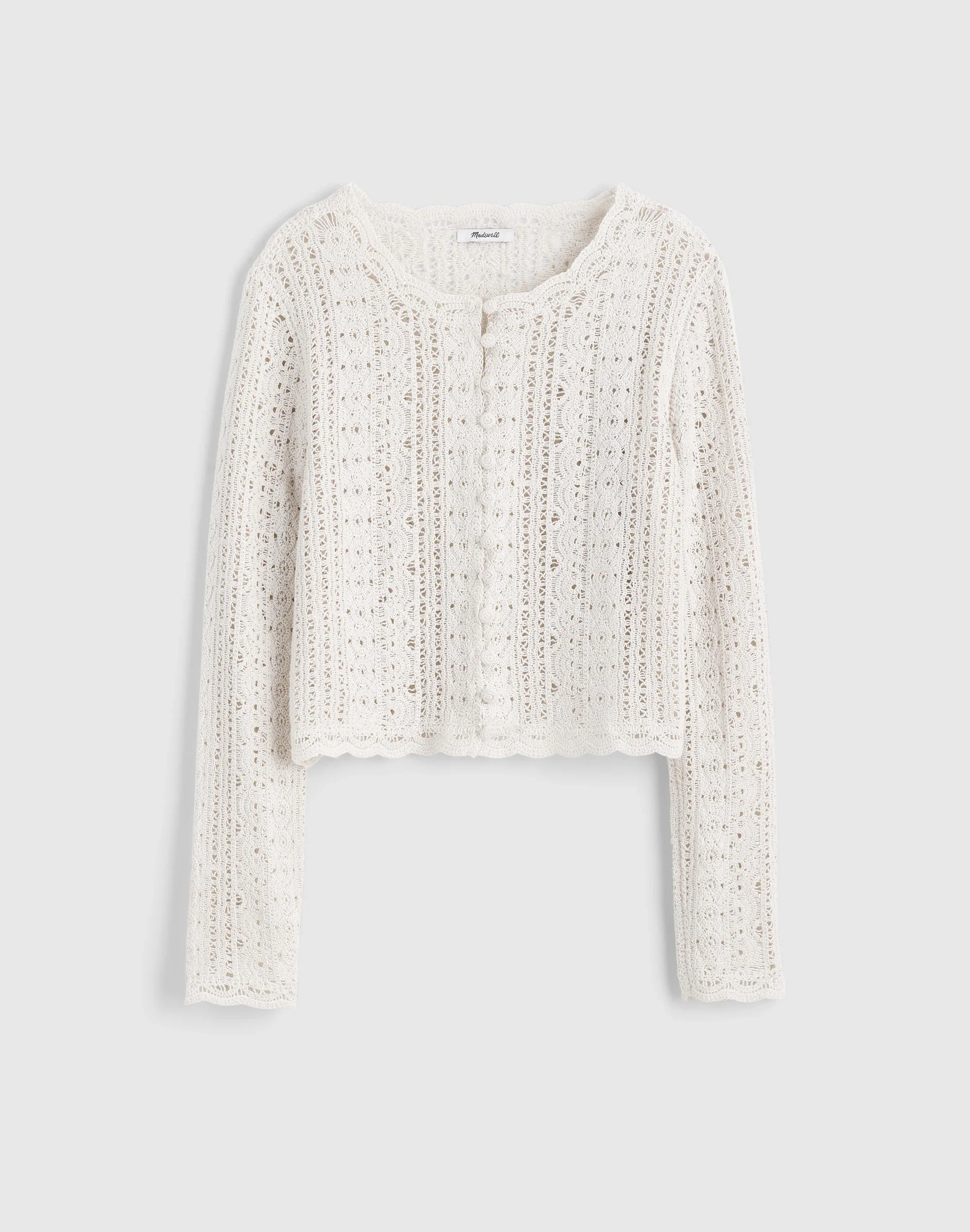 Open-Knit Lace Cardigan - 1