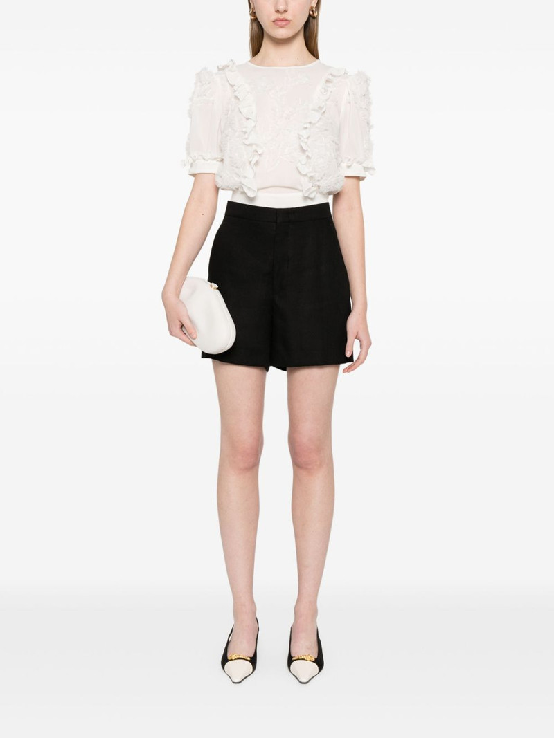 ELISABETTA FRANCHI ruffled embroidered top outlook