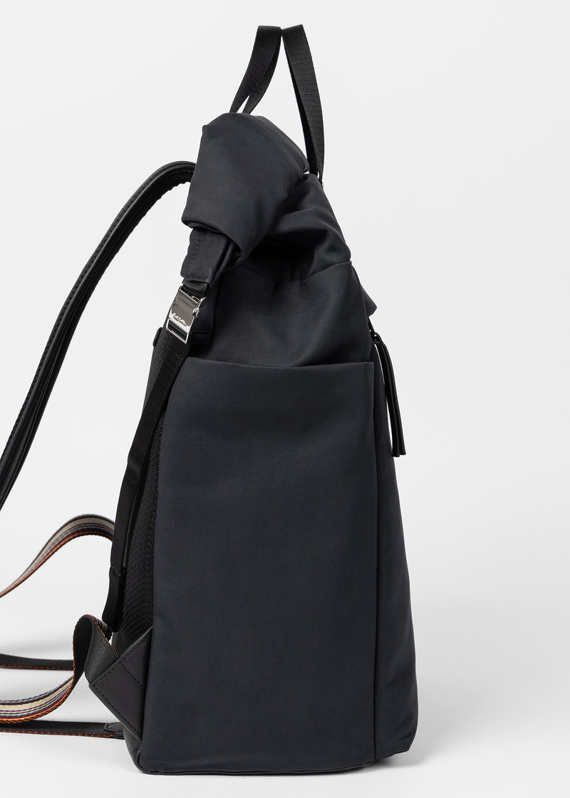 Navy Cotton-Blend Canvas Backpack 5