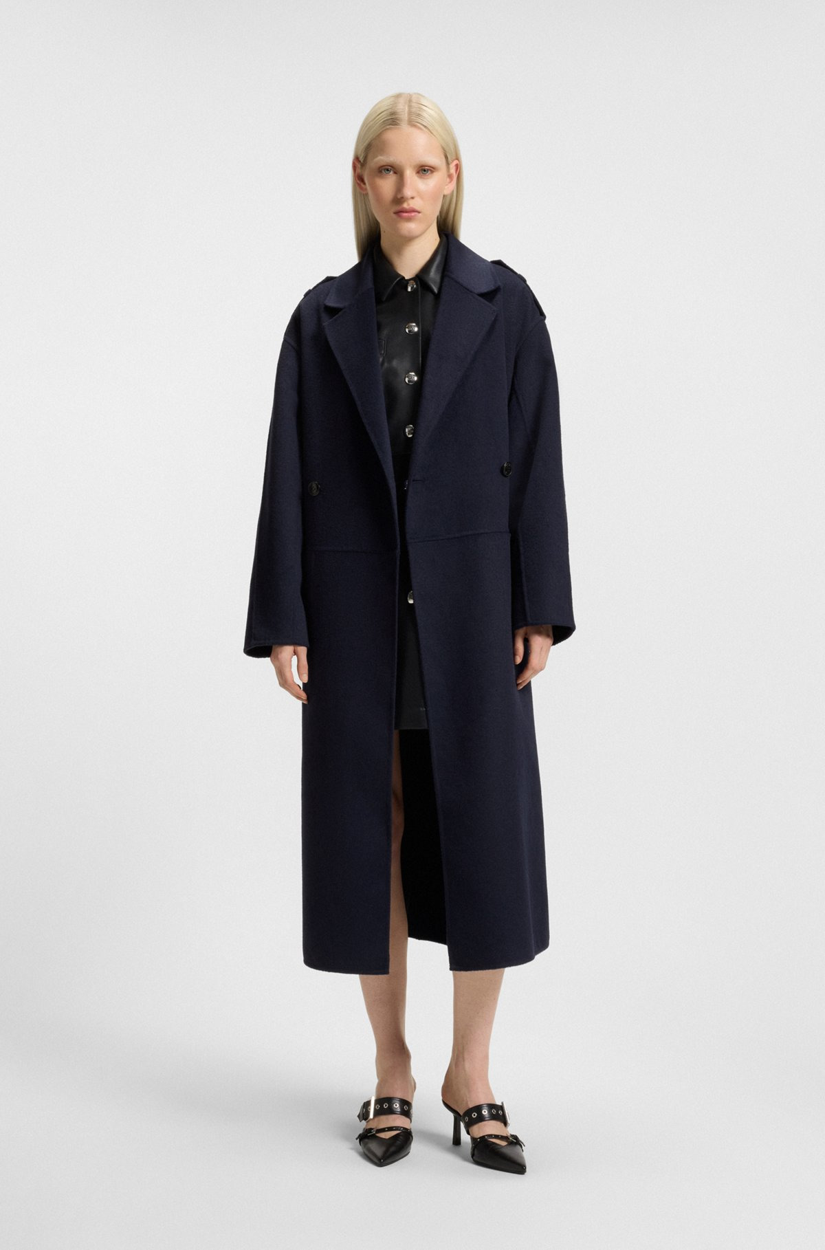 SLIM-FIT COAT WITH DOUBLE-BREASTED CLOSURE - 2