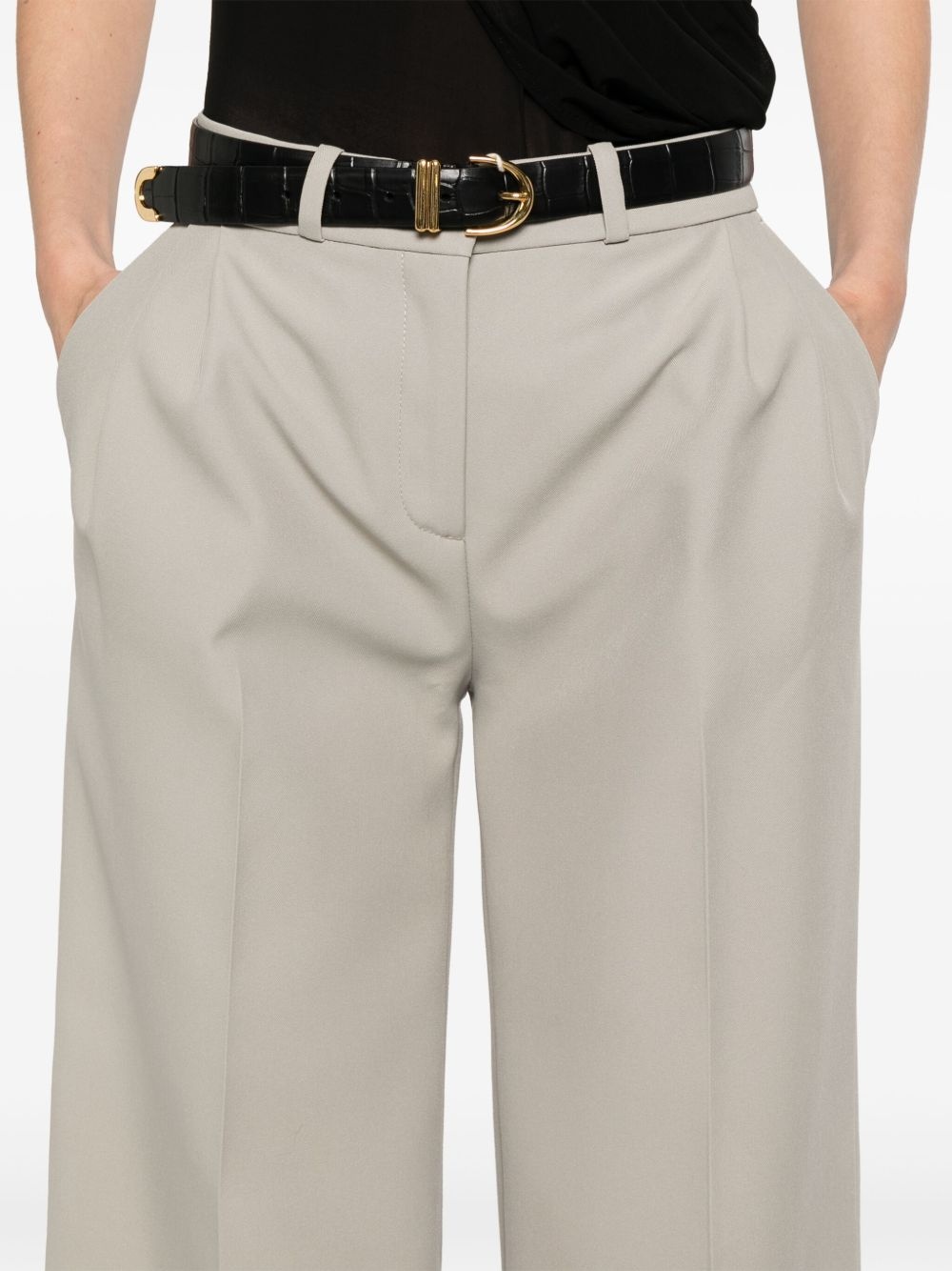 pleat-detail trousers - 5