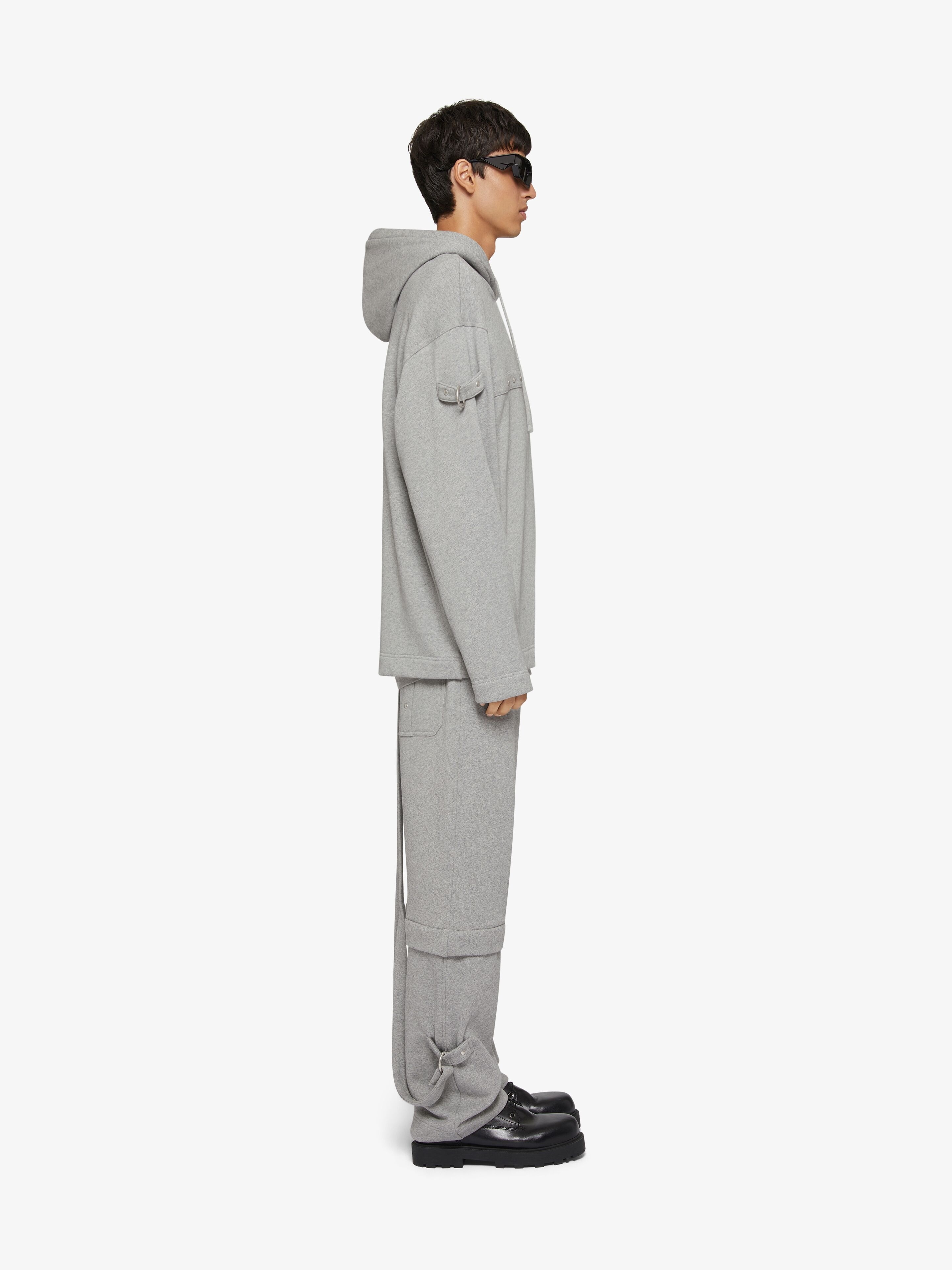HOODIE IN FLEECE WITH METAL DETAILS - 3