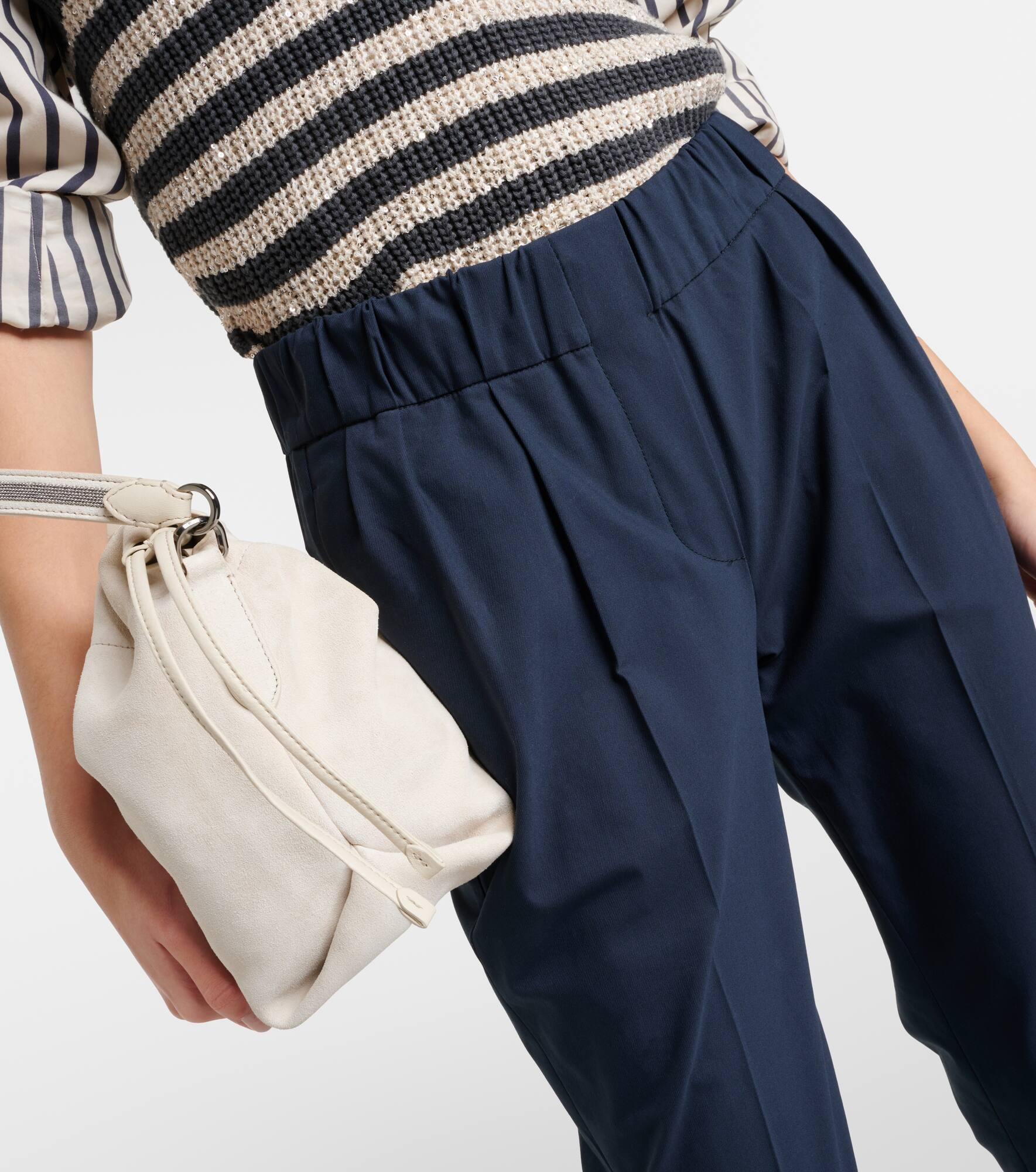 Cotton-blend twill chinos - 4