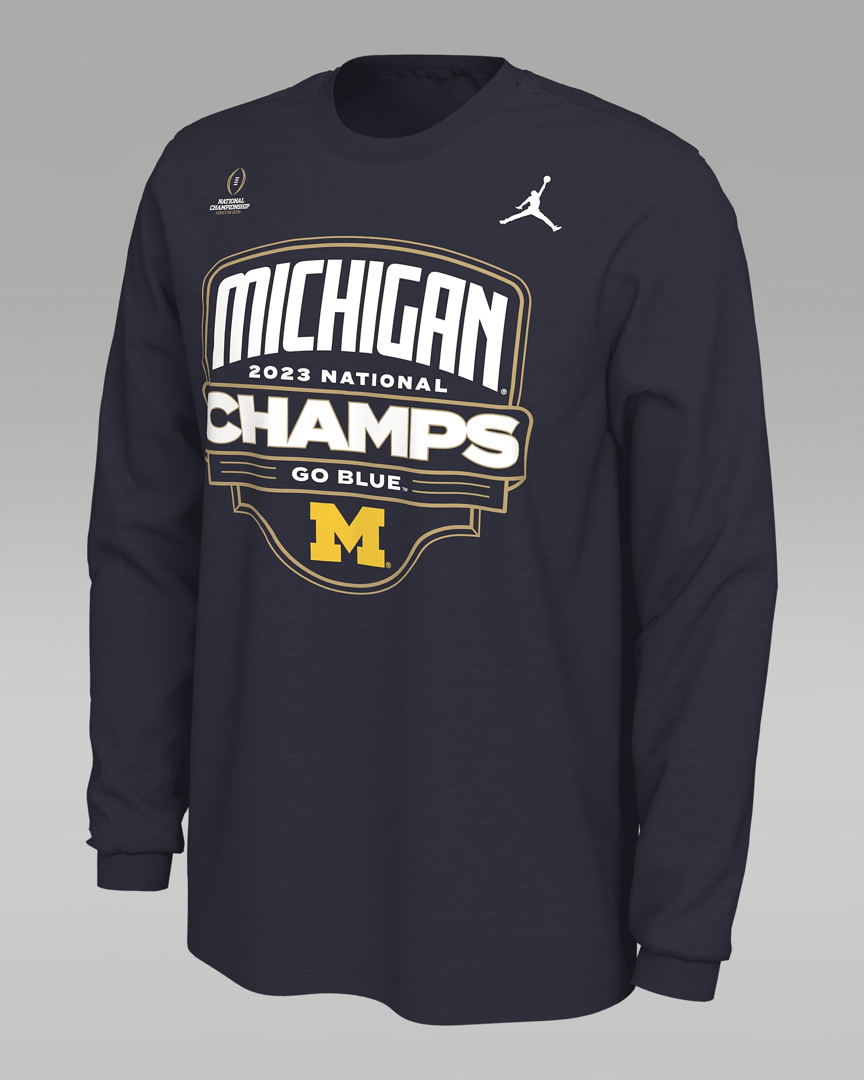 Men's Michigan Jordan College Long-Sleeve T-Shirt - 1