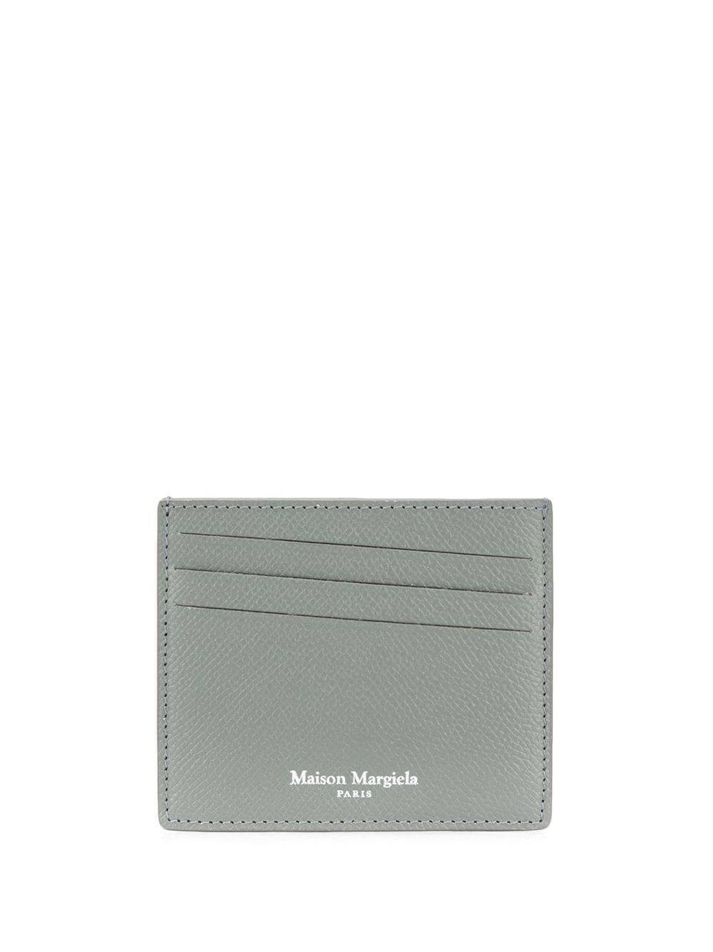 diagonal card slot logo print cardholder - 1