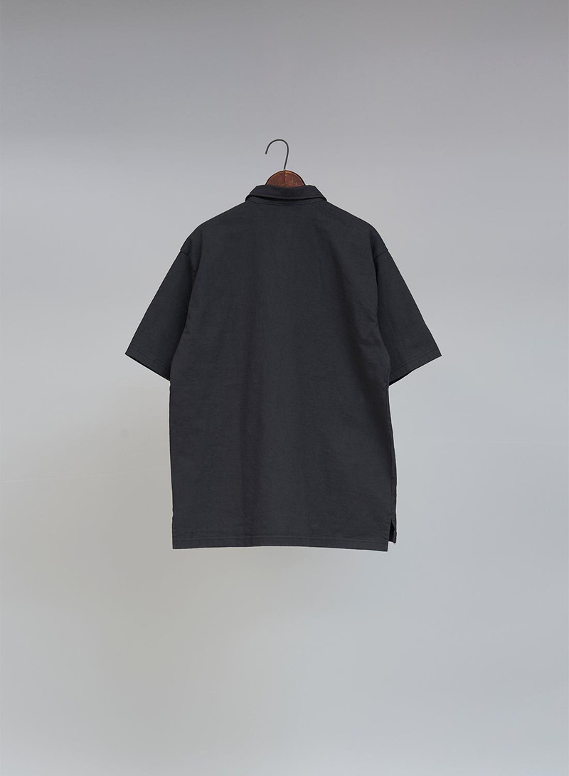Nigel Cabourn Rugger Shirt New Zealand Type in Charcoal Grey outlook