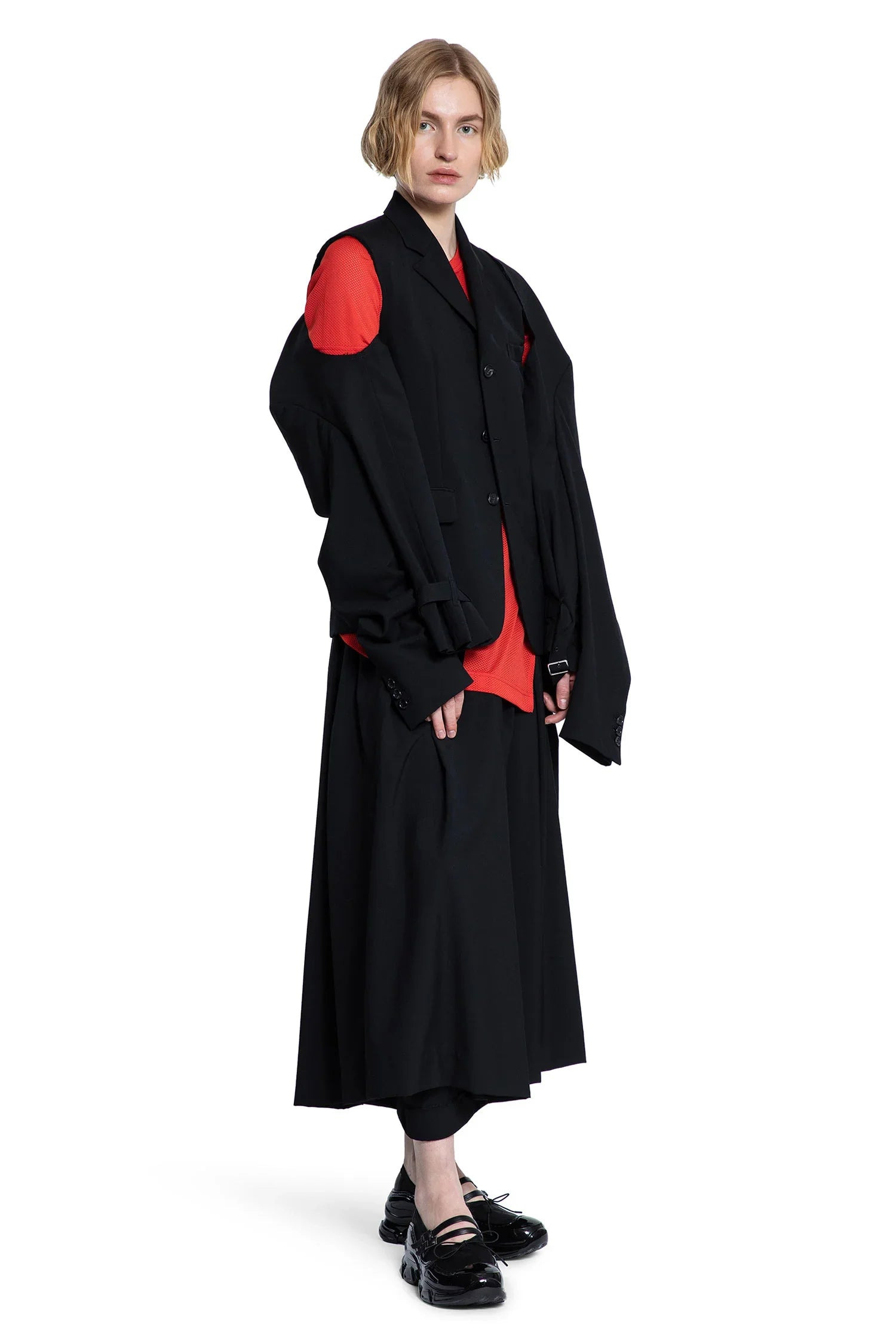 Asymmetric-Nylon-Mesh-T-Shirt - 4