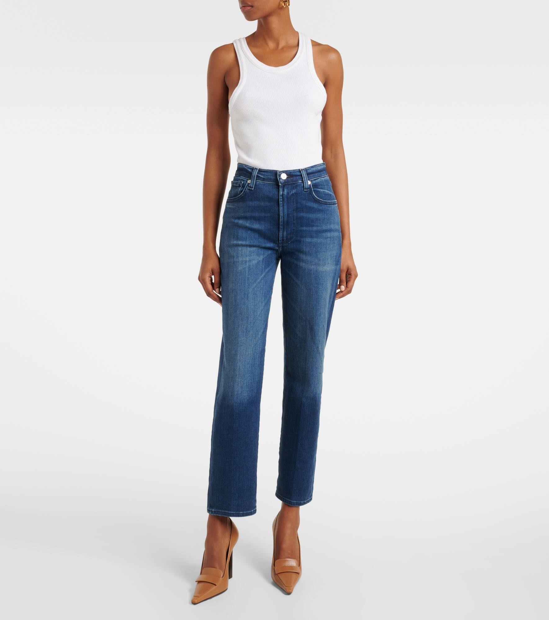 Caia high-rise straight jeans - 7