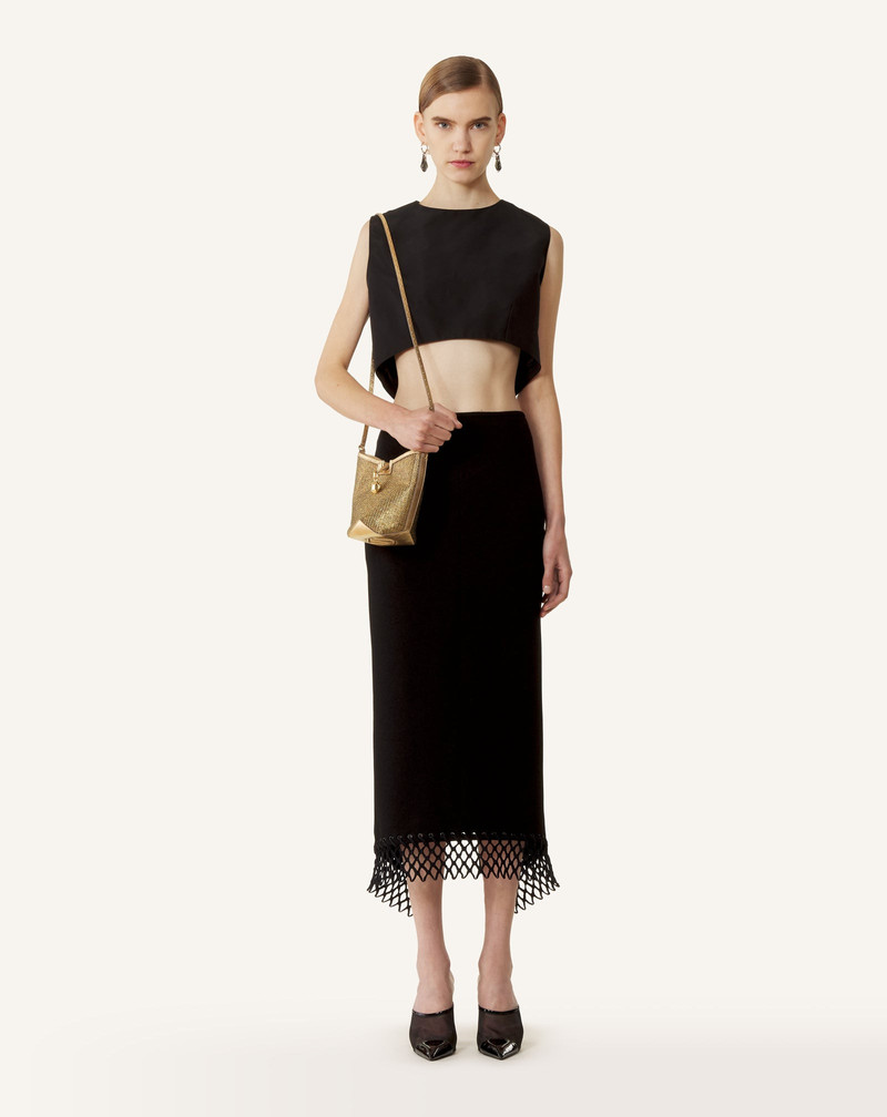 Lanvin SILK FAILLE CROPPED TOP outlook