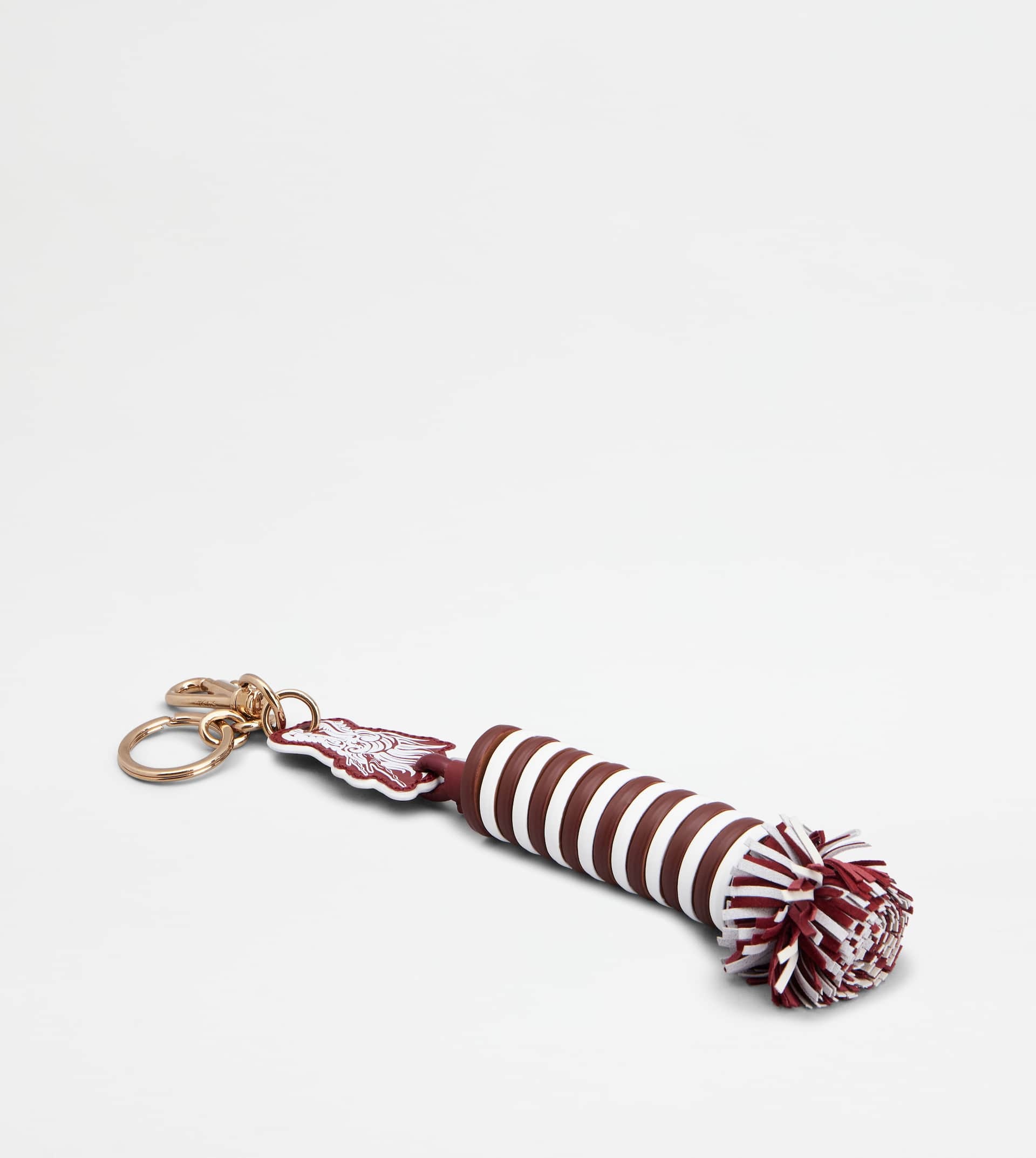 KEY HOLDER IN LEATHER CNY - WHITE, RED - 2