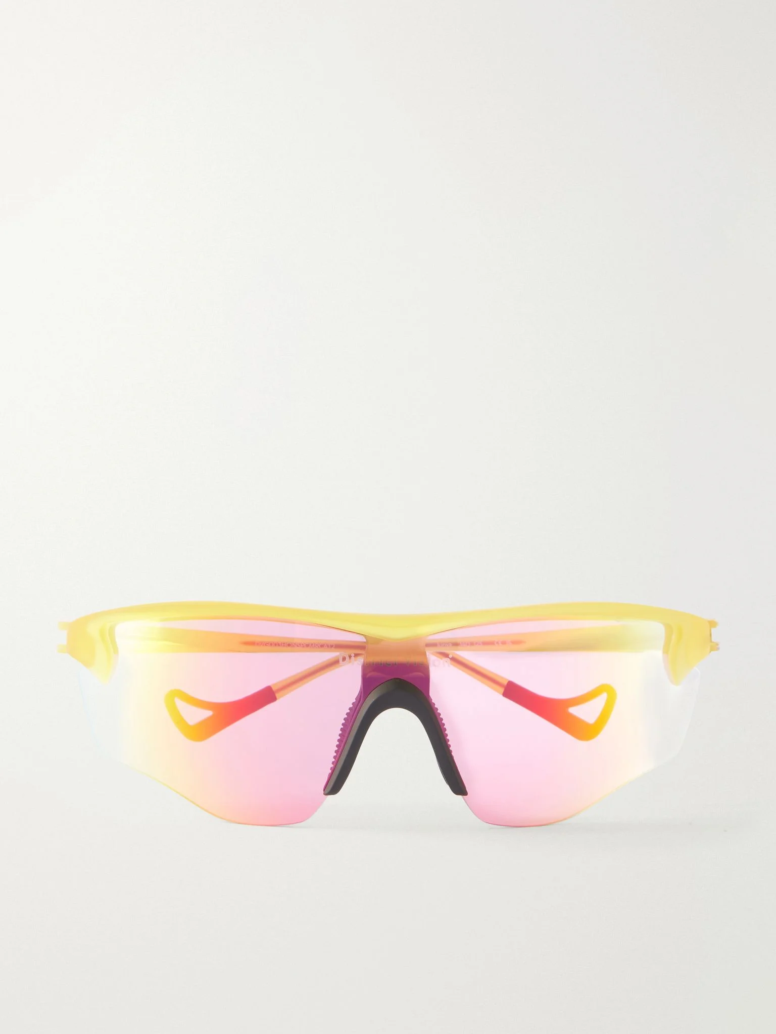 Junya Racer D-Frame Polycarbonate Sunglasses Yellow - 1