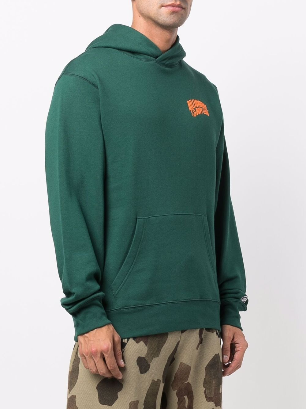 logo-print cotton hoodie - 3