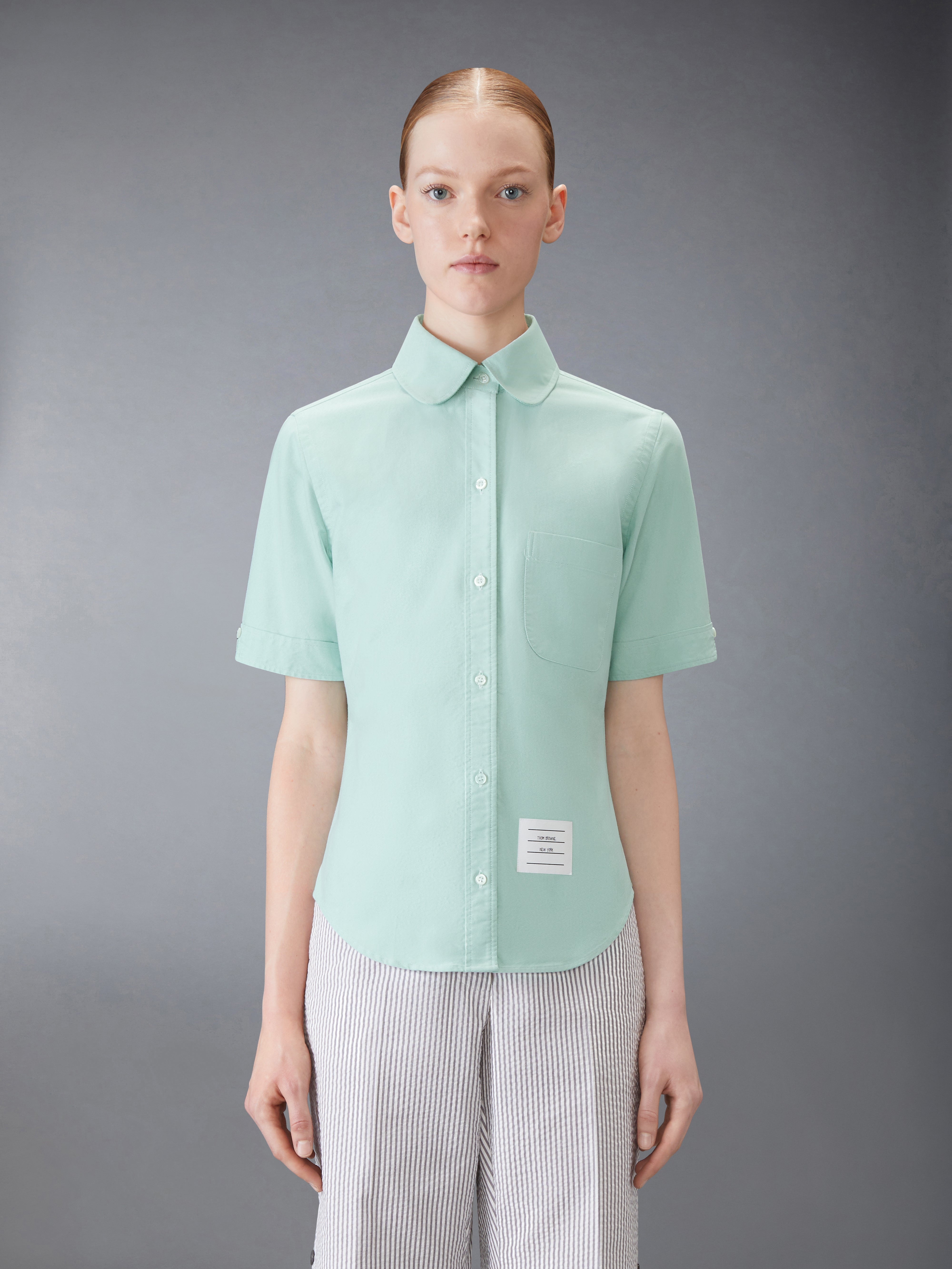 OXFORD ROUND COLLAR SHORT SLEEVE SHIRT - 3