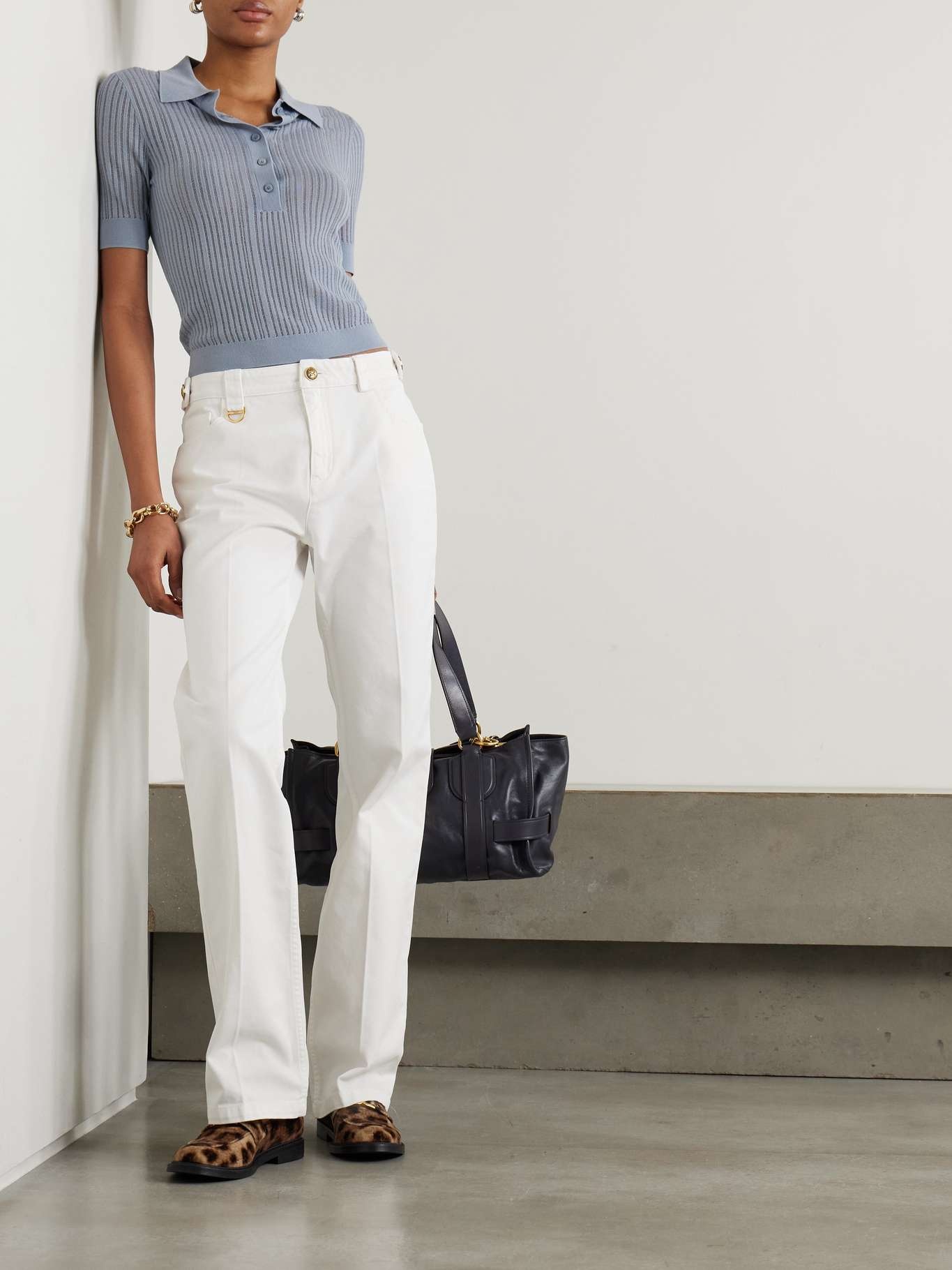 【関税&送料込】Chloe White Denim Jeans CHLOÉ | HIGH-RISE FLARE JEANS IN DENIM