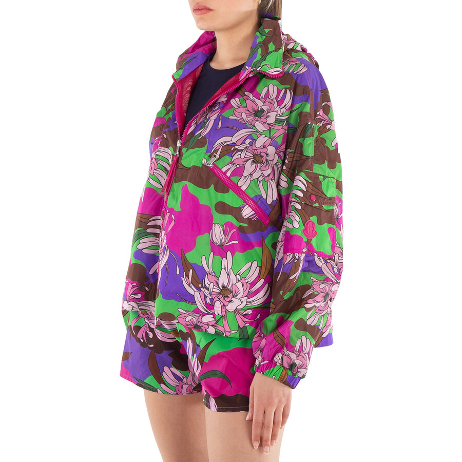 Moncler Floral-Print Long Sleeve Jacket - 2