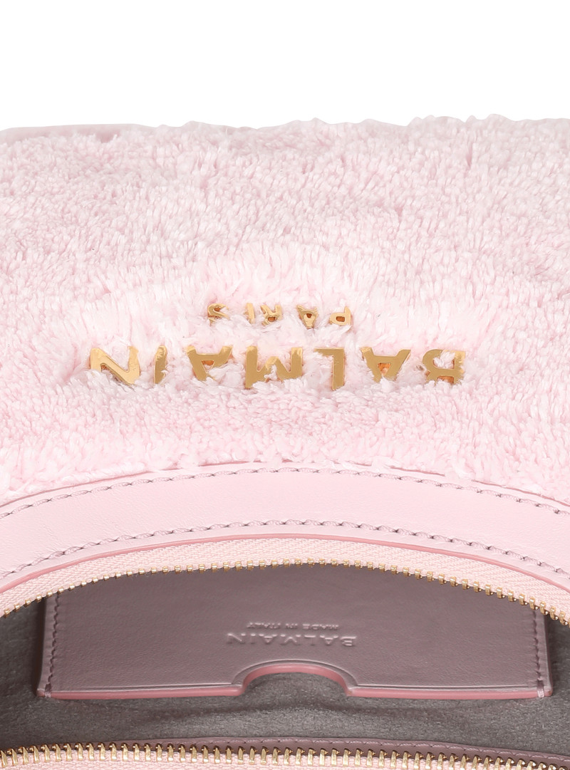 B-Army terry cloth bag with leather details 5