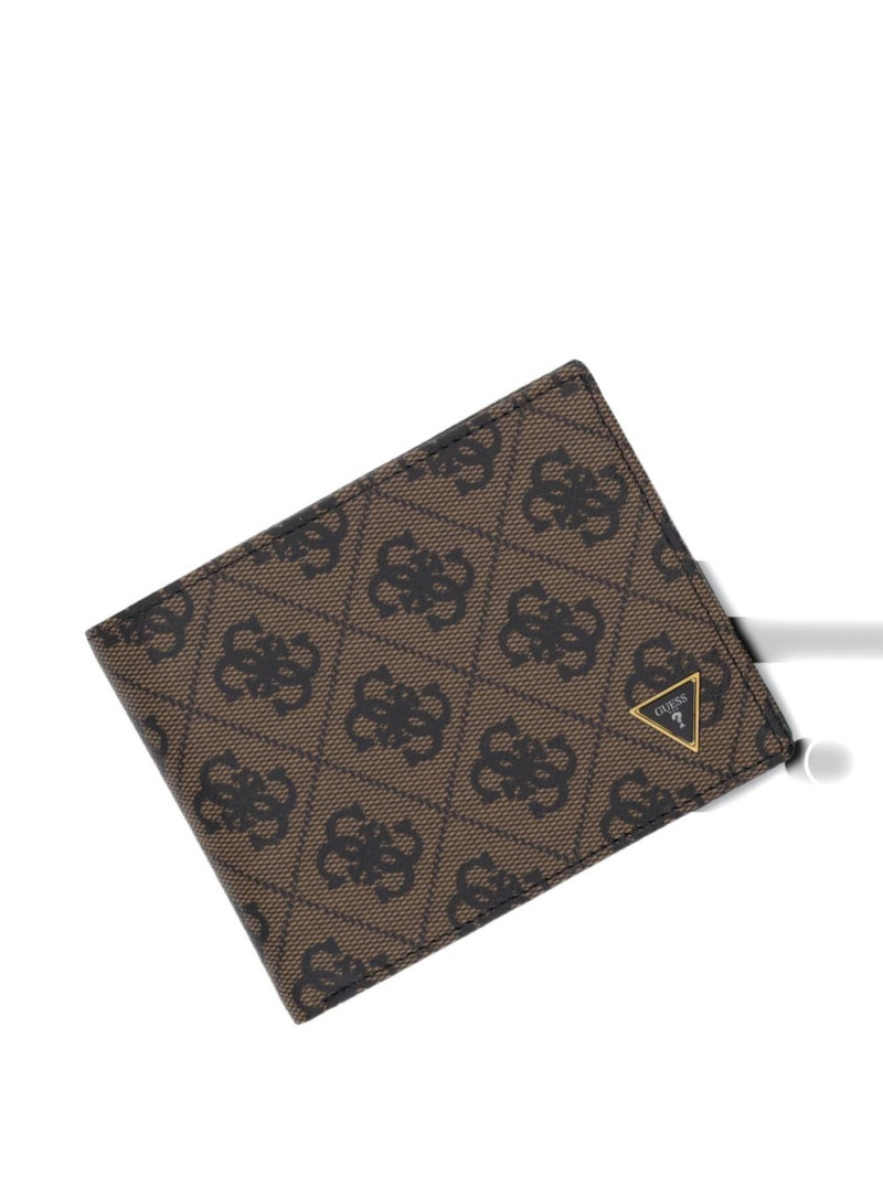 Milano monogram-print logo-plaque wallet 4