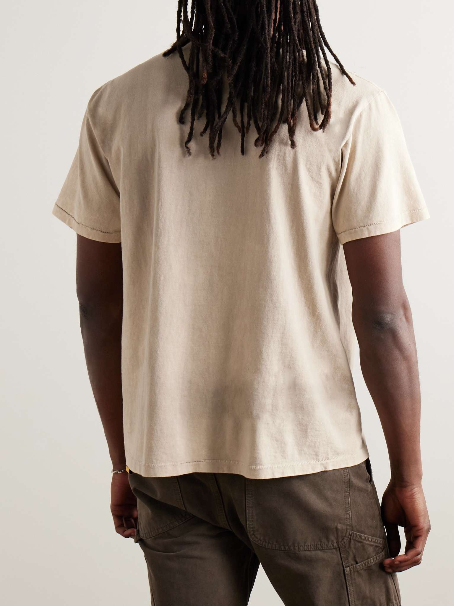 Logo-Print Paint-Splattered Cotton-Jersey T-Shirt - 4
