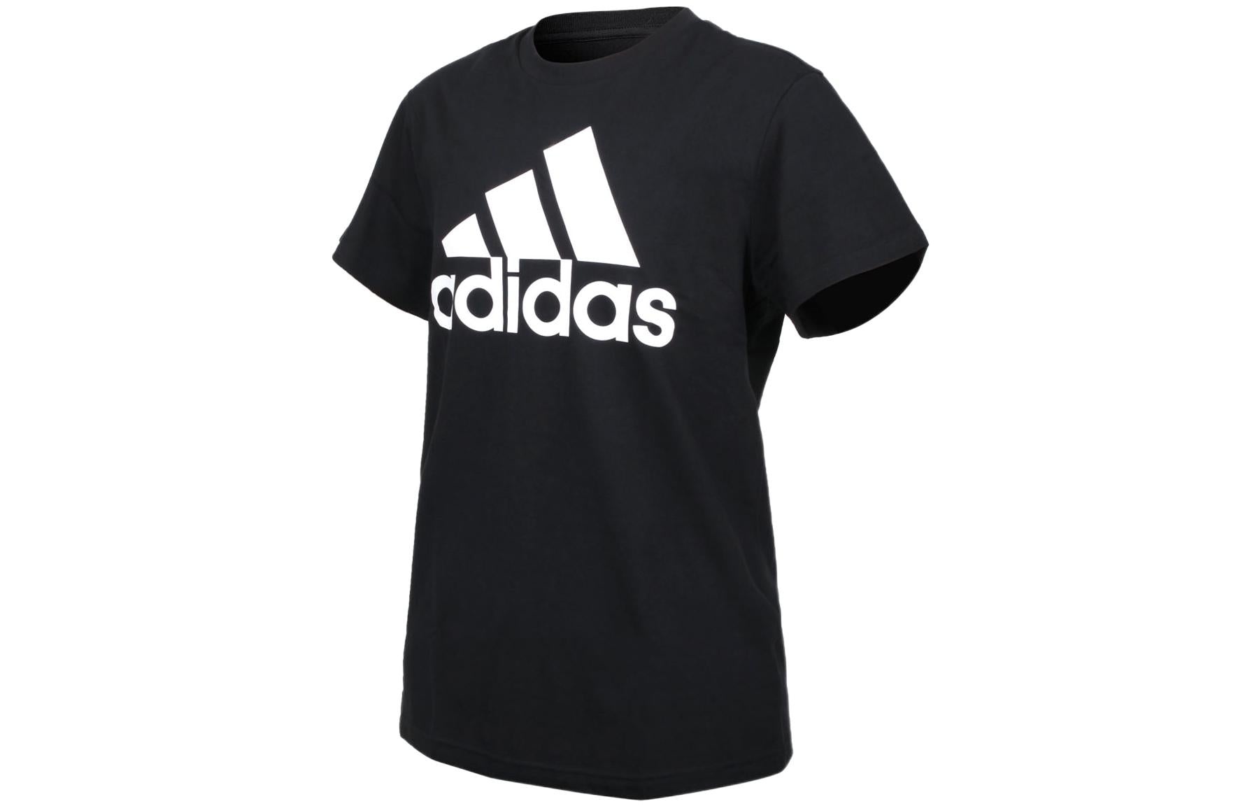 (WMNS) adidas originals Essentials Short Sleeve T-shirt 'Black' GL0781 - 2