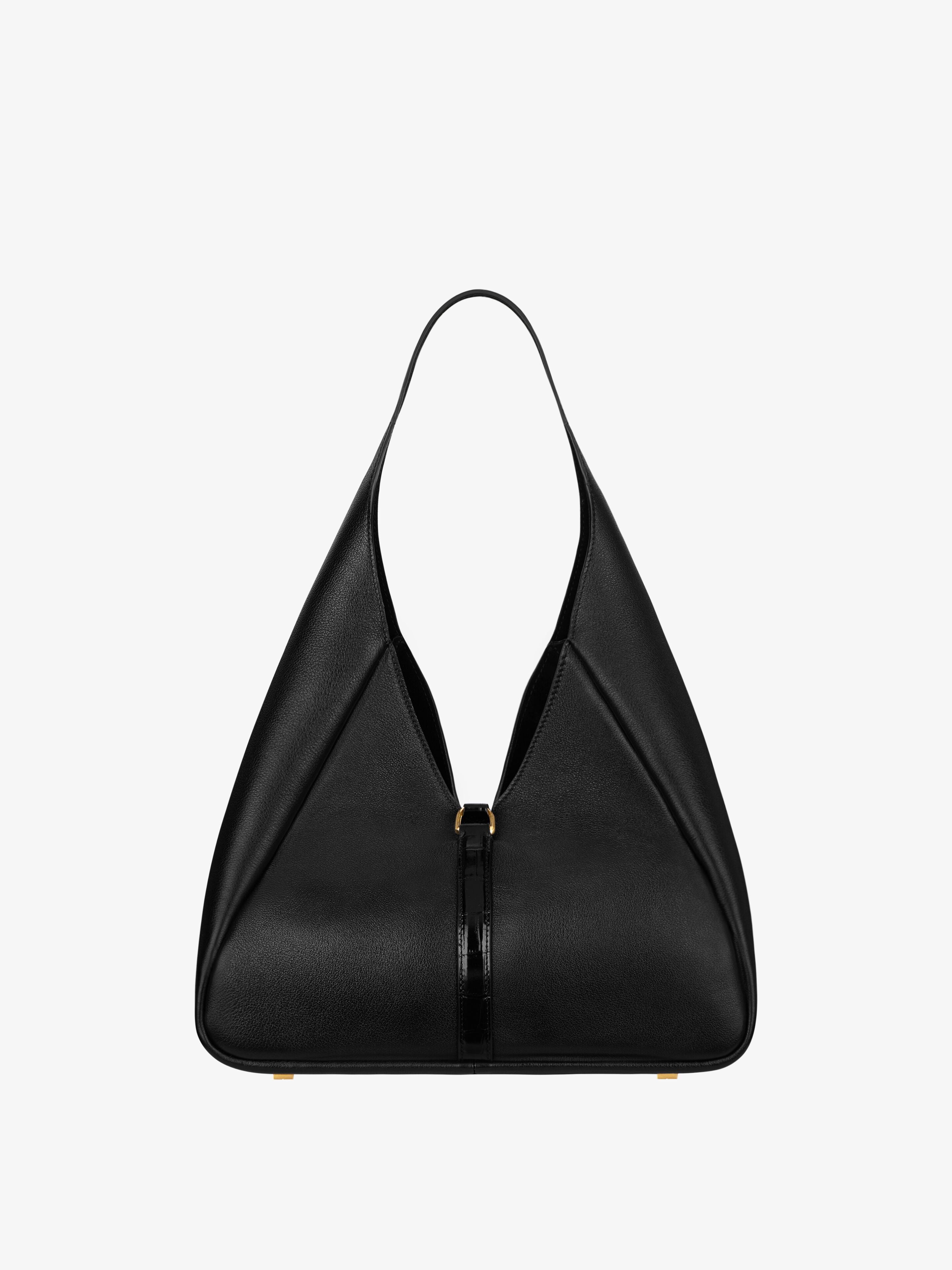 MEDIUM G-HOBO BAG IN GRAINED LEATHER - 4